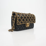 Chanel Timeless Classic Chained Black Lambskin Double Flap Bag