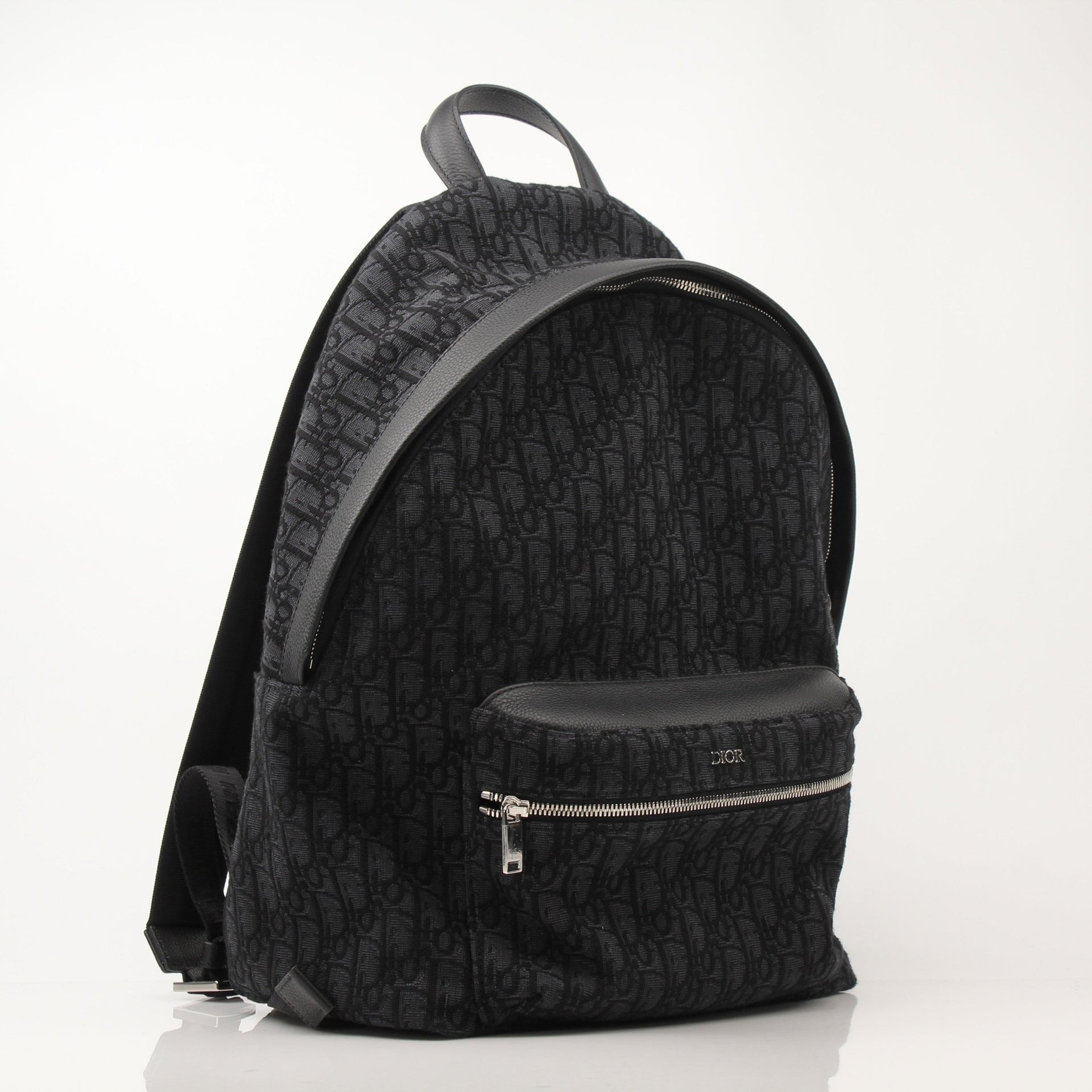 Dior Homme - Rider Backpack Black Grained Calfskin And Dior Oblique Pixel Nylon