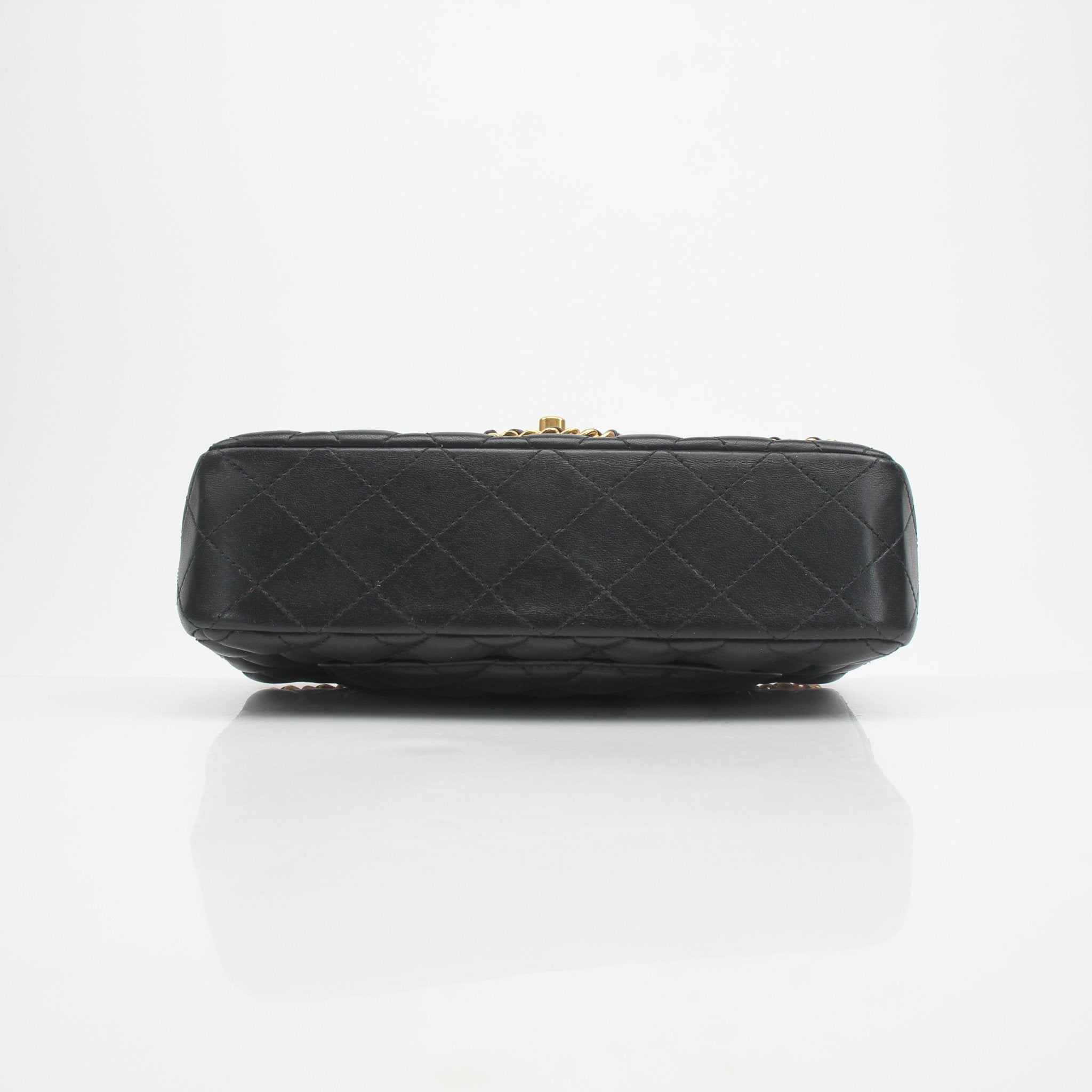 Chanel Timeless Classic Chained Black Lambskin Double Flap Bag