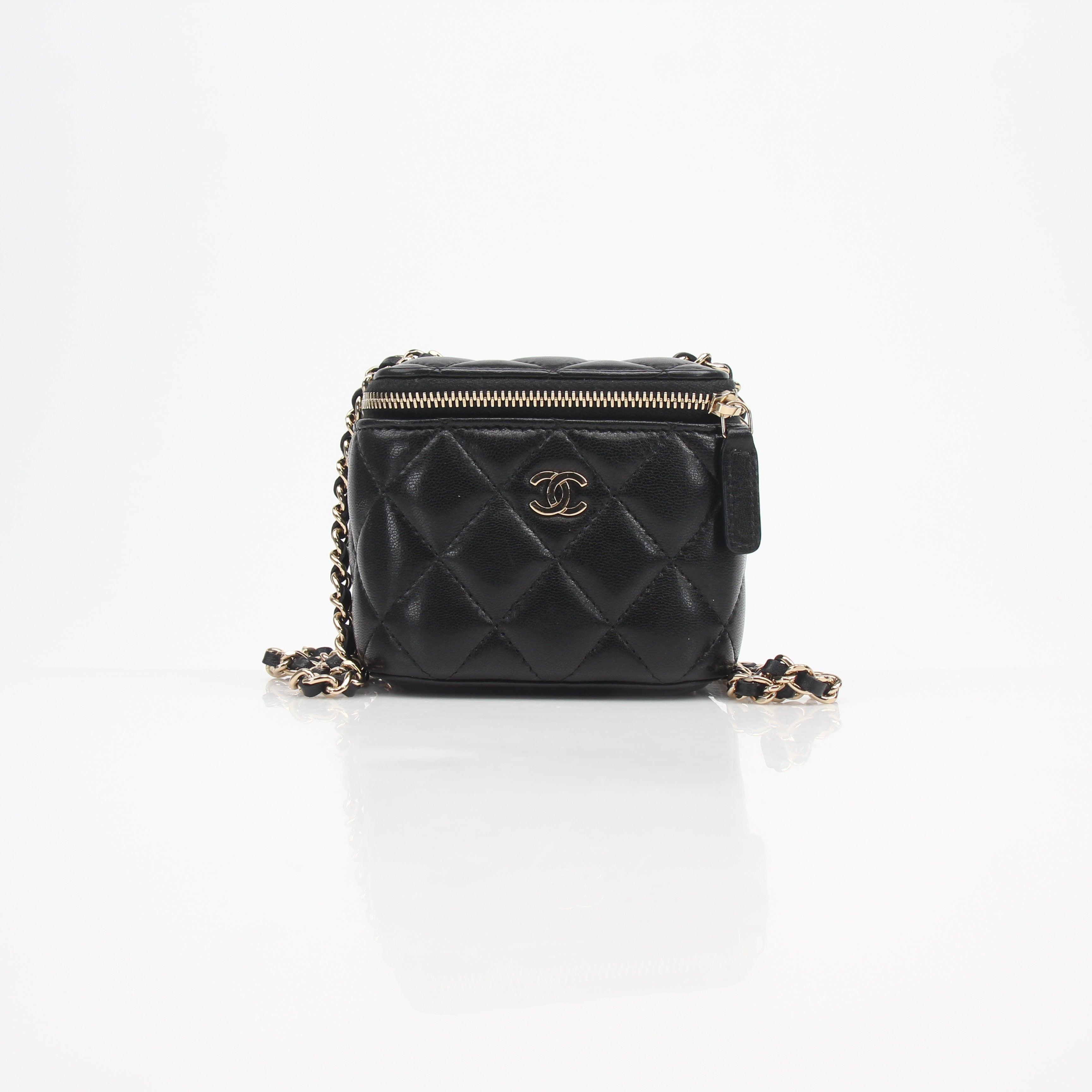 Chanel Mini Quilted Lambskin Vanity Case with Chain