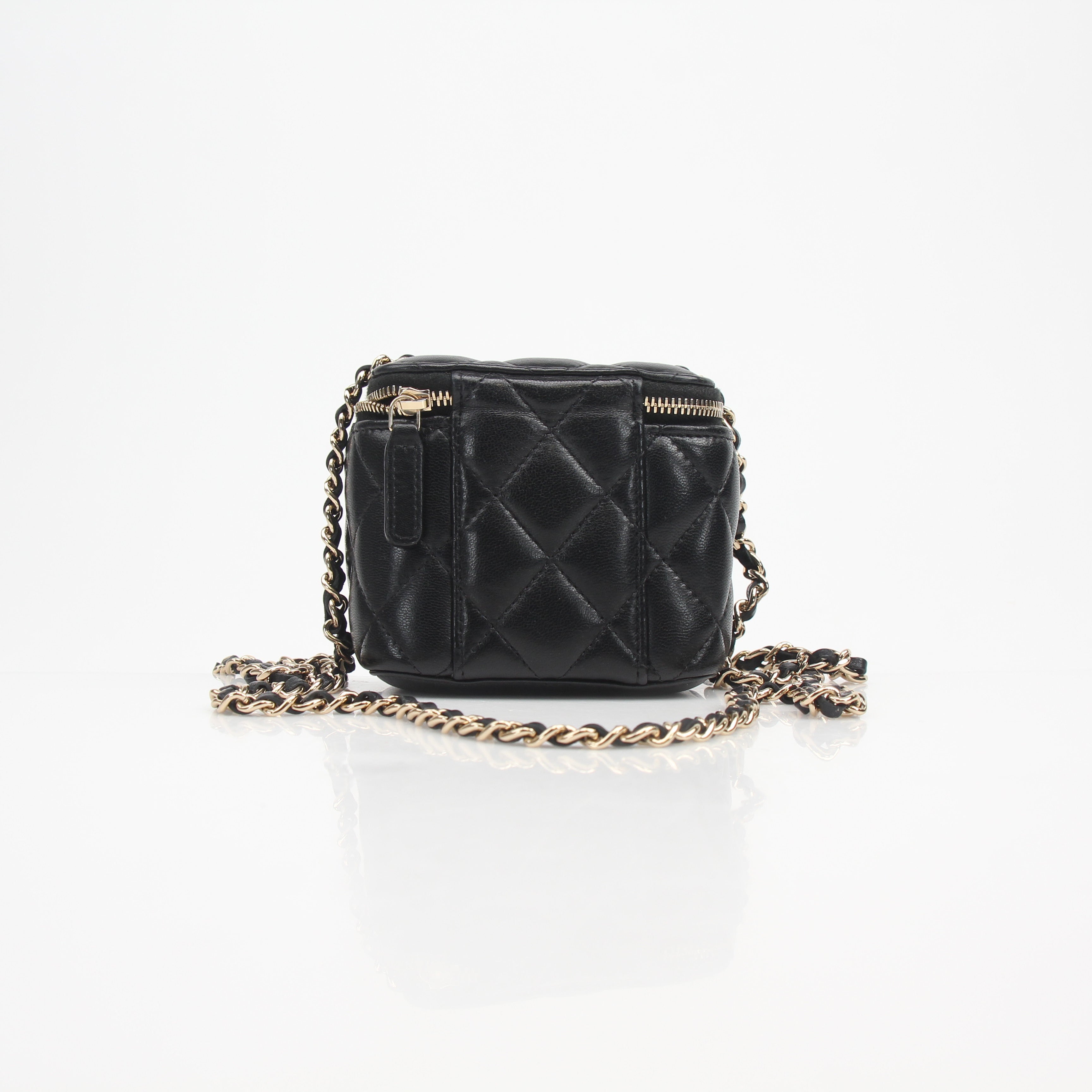 Chanel Mini Quilted Lambskin Vanity Case with Chain