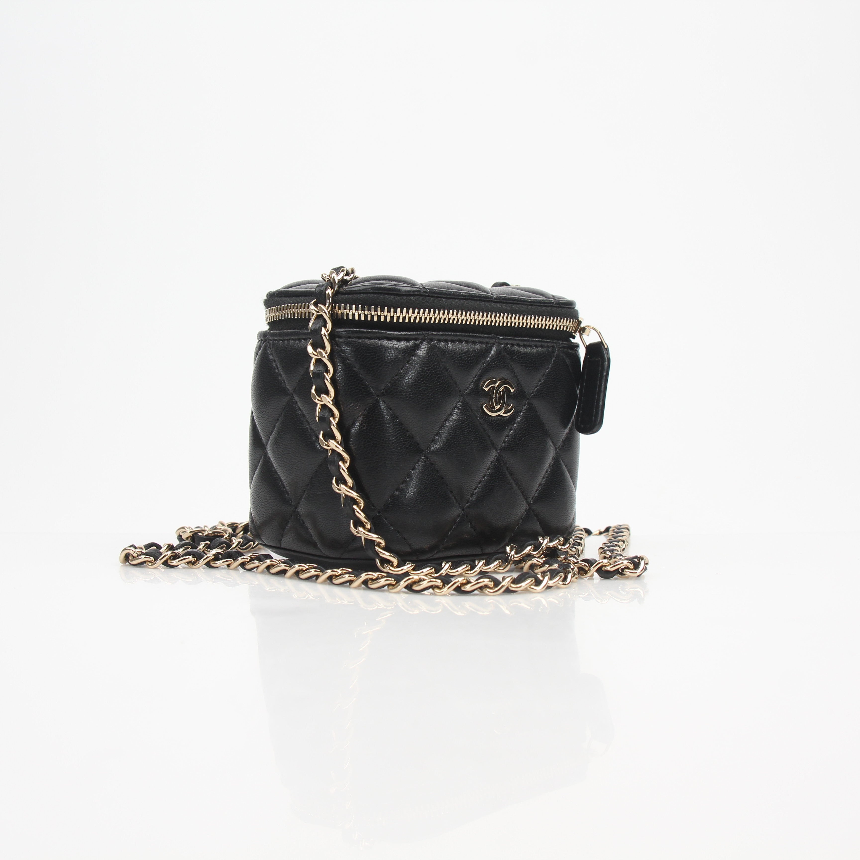 Chanel Mini Quilted Lambskin Vanity Case with Chain
