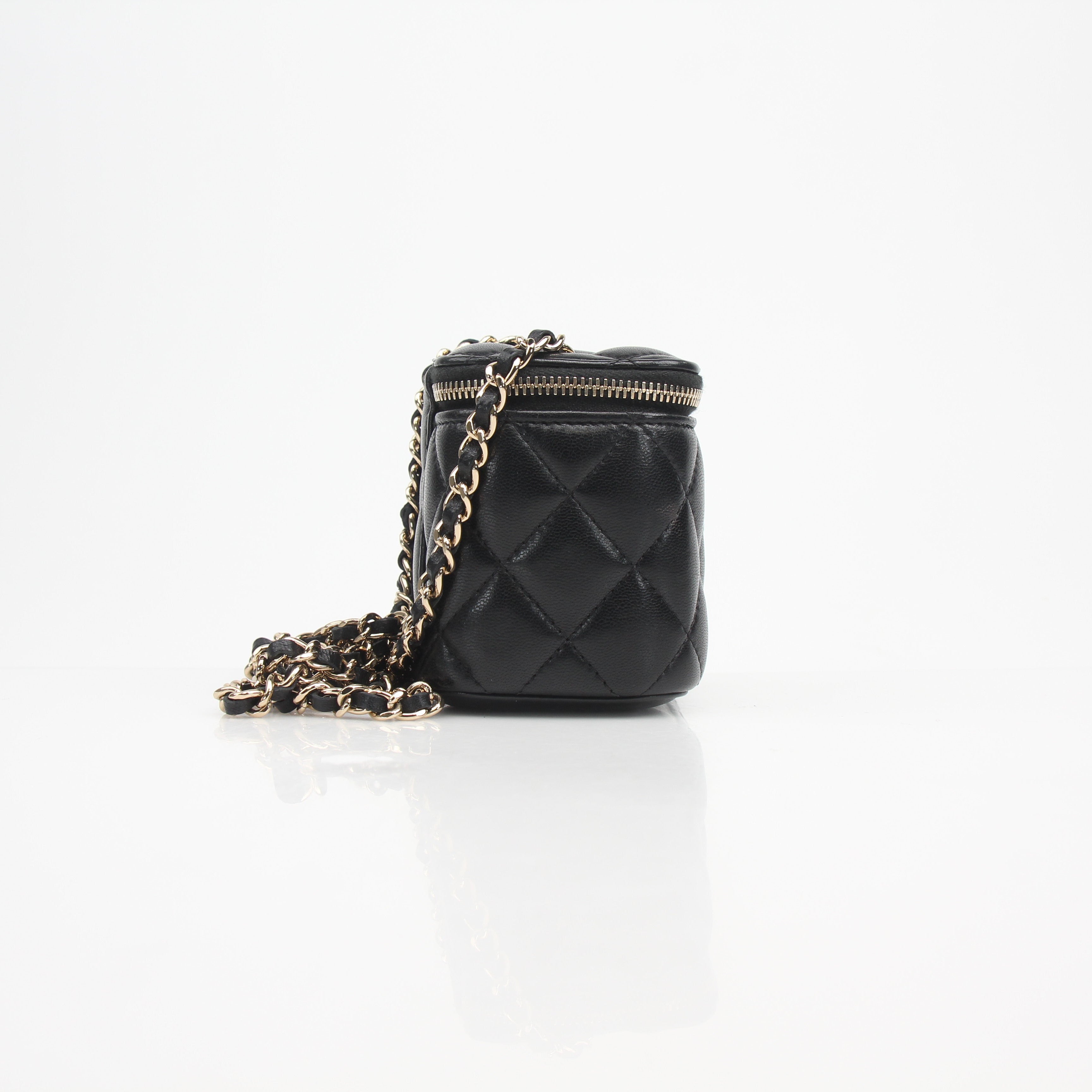 Chanel Mini Quilted Lambskin Vanity Case with Chain