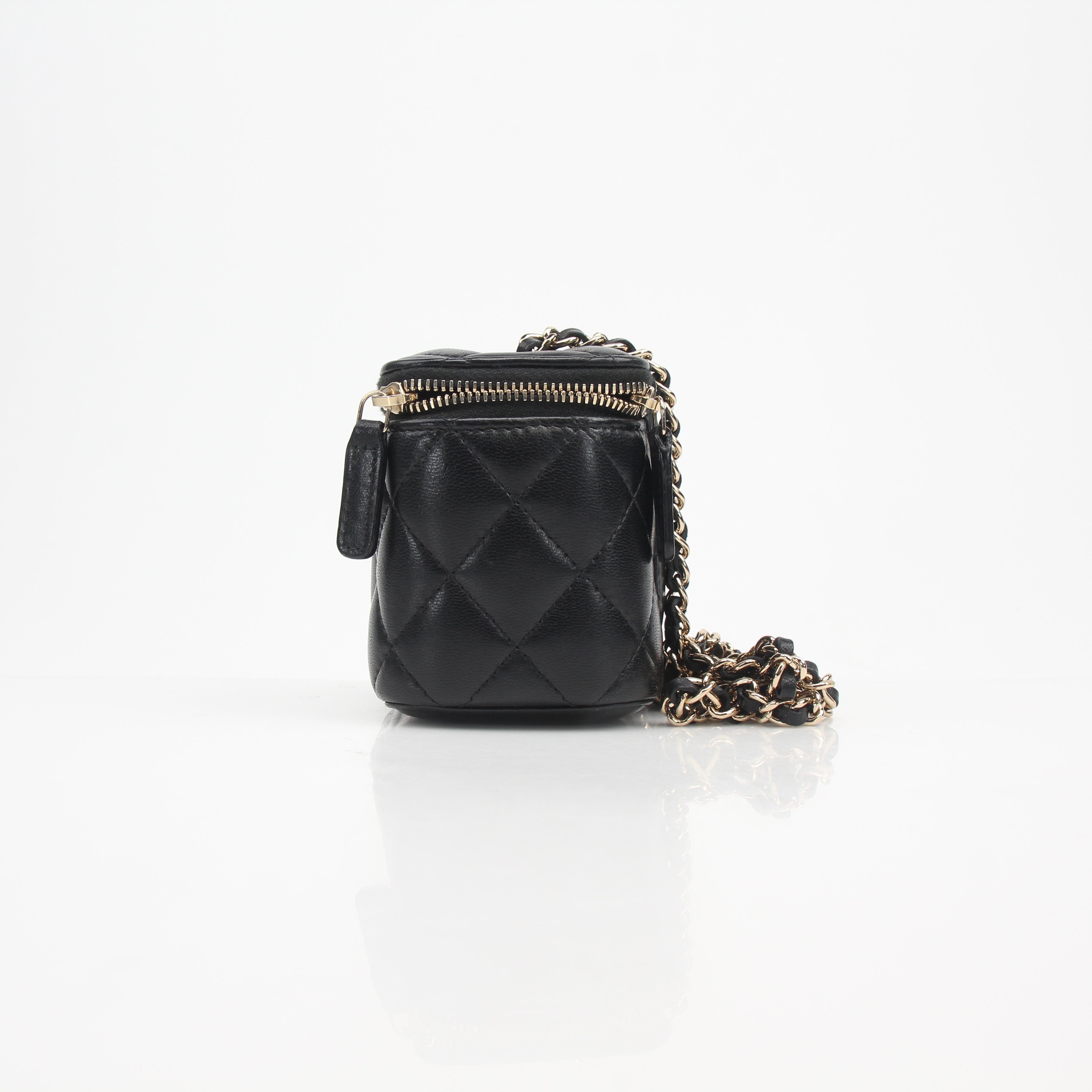 Chanel Mini Quilted Lambskin Vanity Case with Chain