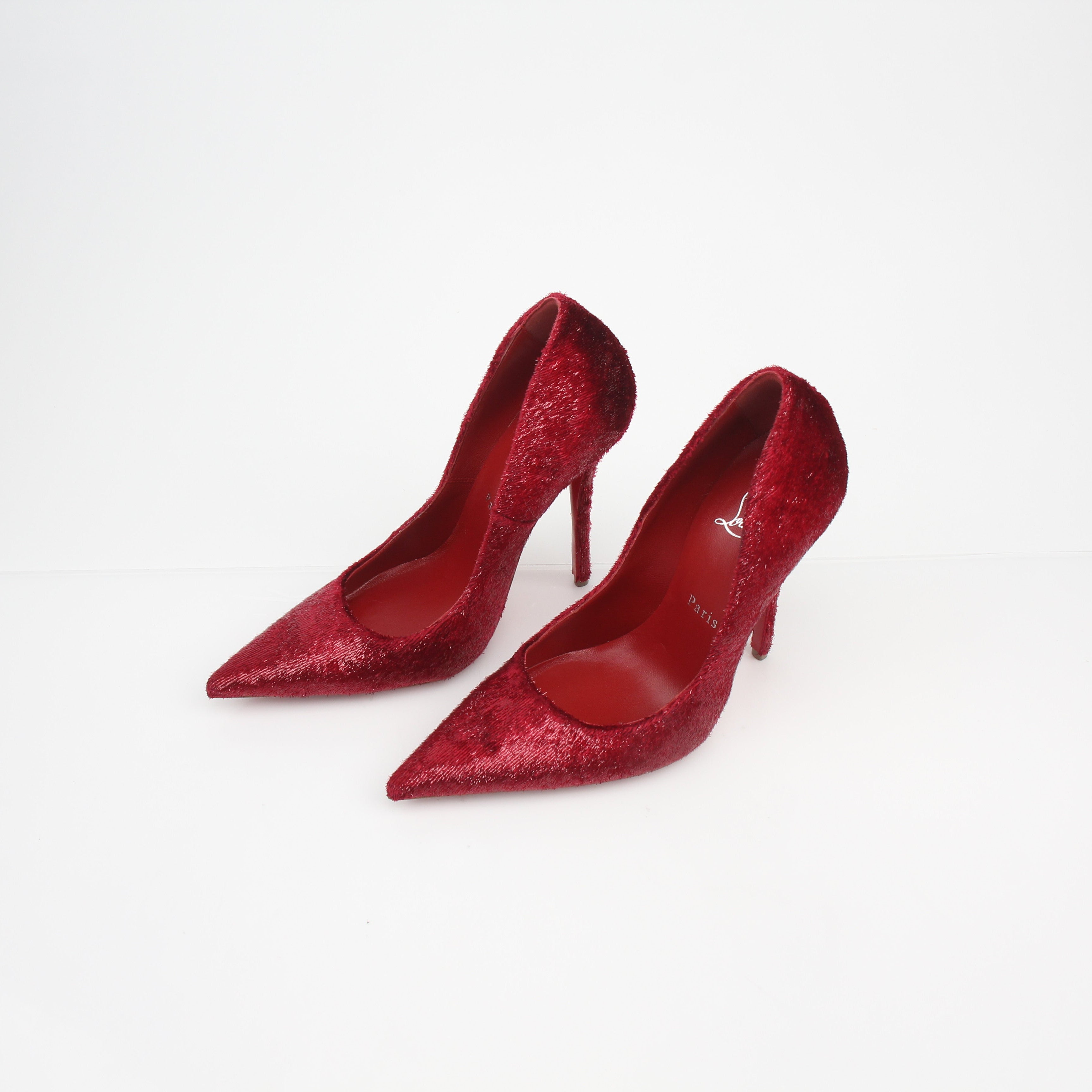 Christian Louboutin Miss Z Velvet Glitter Pumps