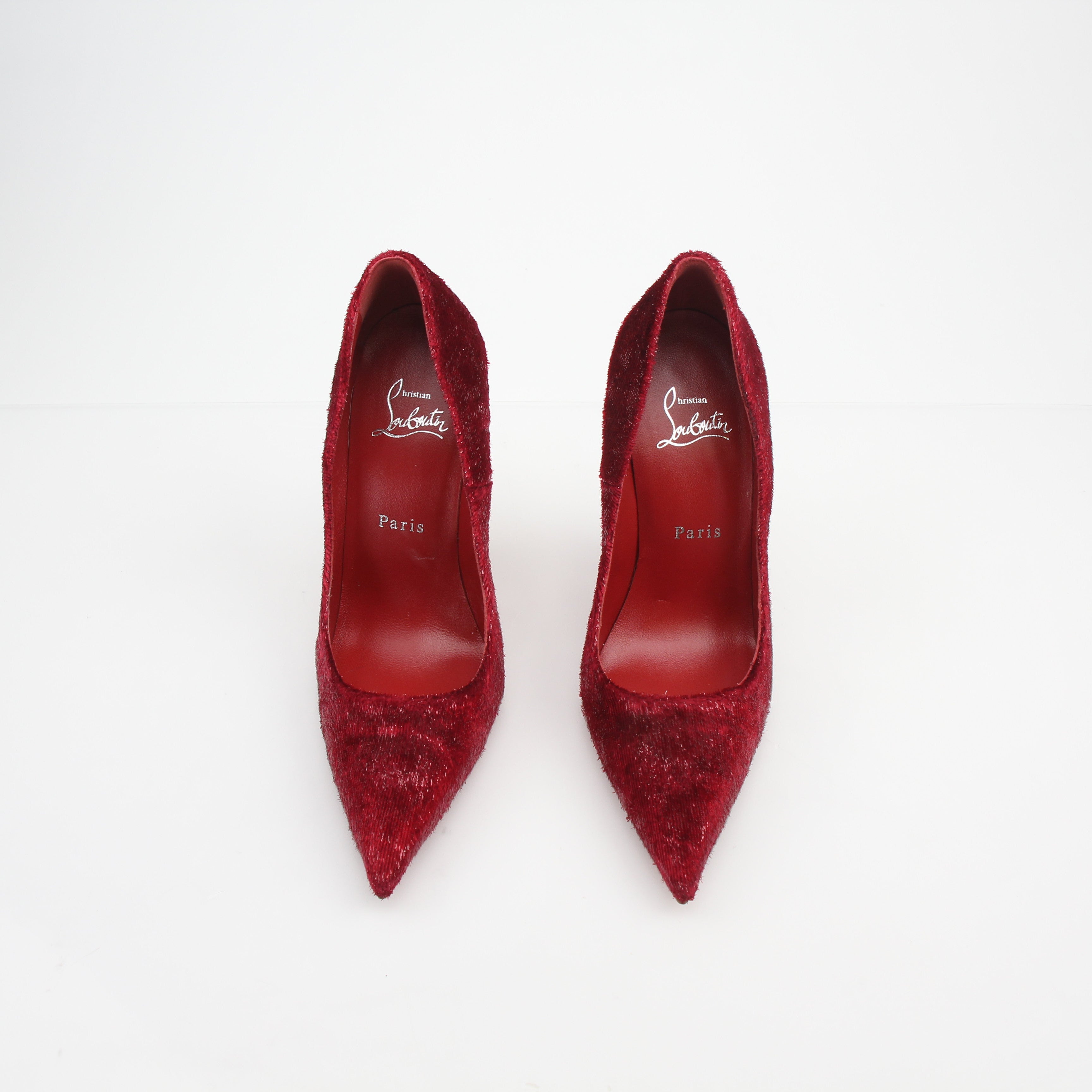 Christian Louboutin Miss Z Velvet Glitter Pumps
