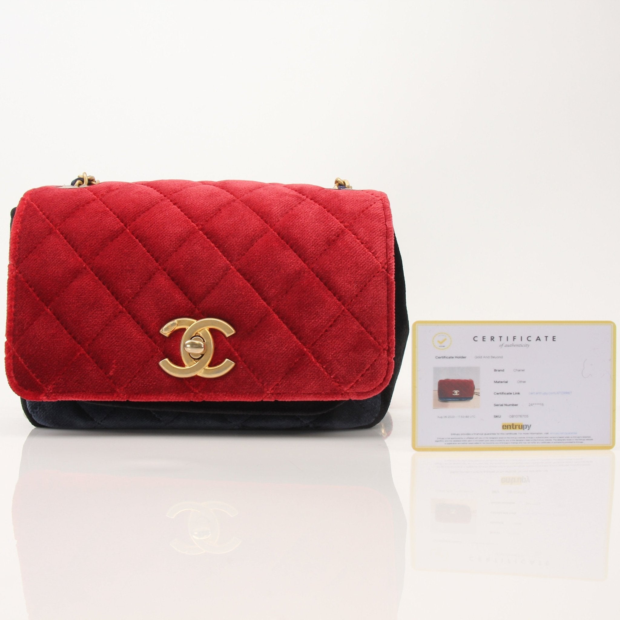 Gold & Beyond Chanel Private Affair Camellia Mini Square Flap Bag handbag with gold chain and floral camellia detail.