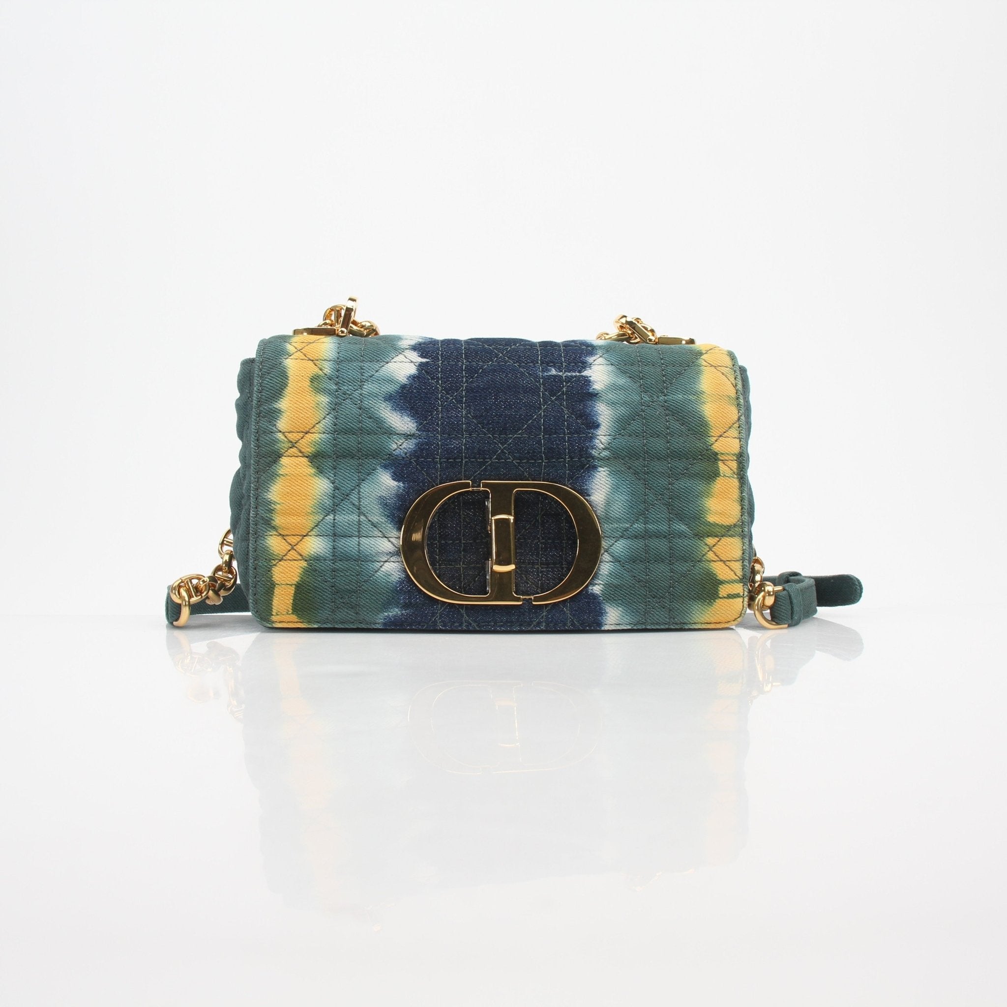Christian Dior Caro Small Tie-Dye Denim Shoulder Bag