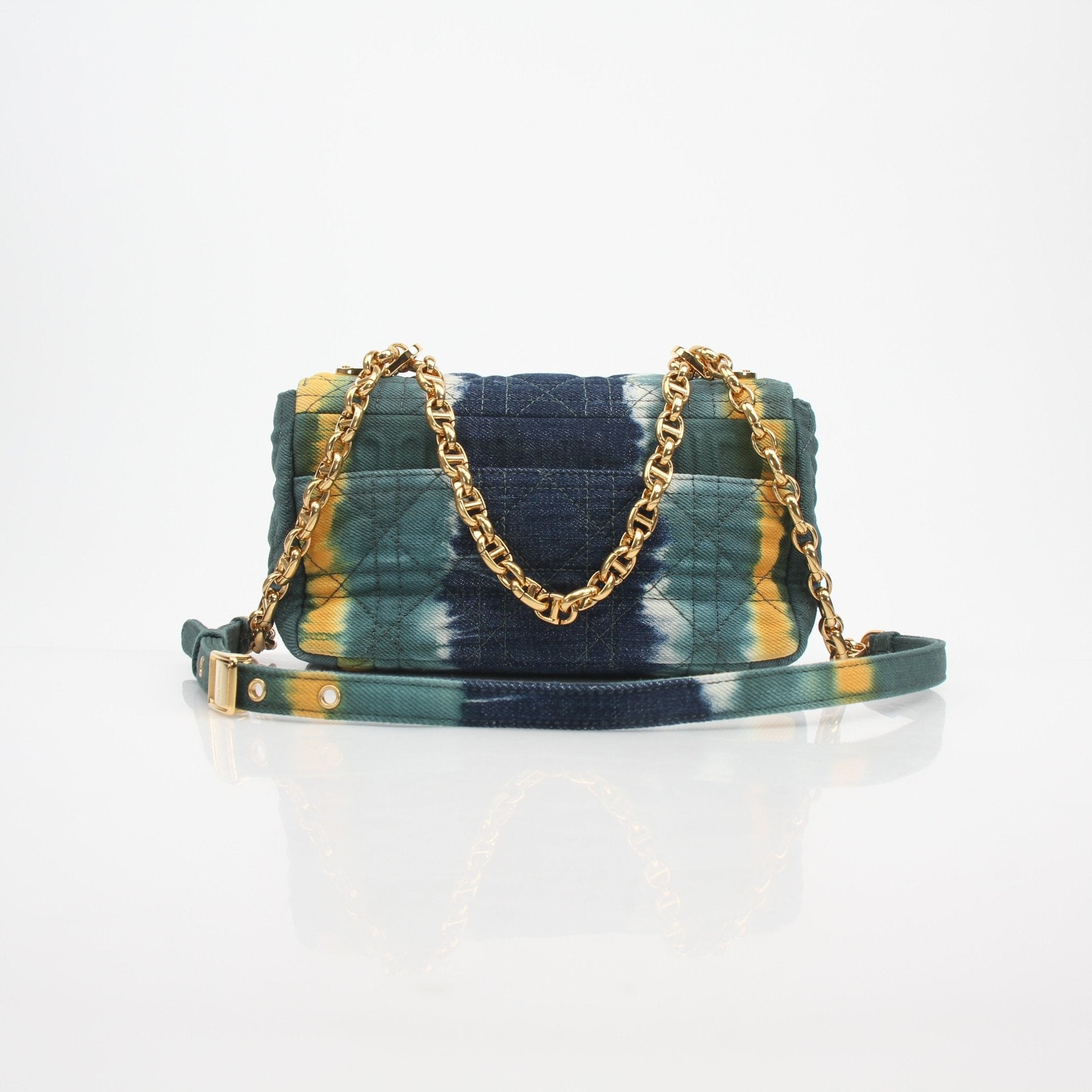 Christian Dior Caro Small Tie-Dye Denim Shoulder Bag