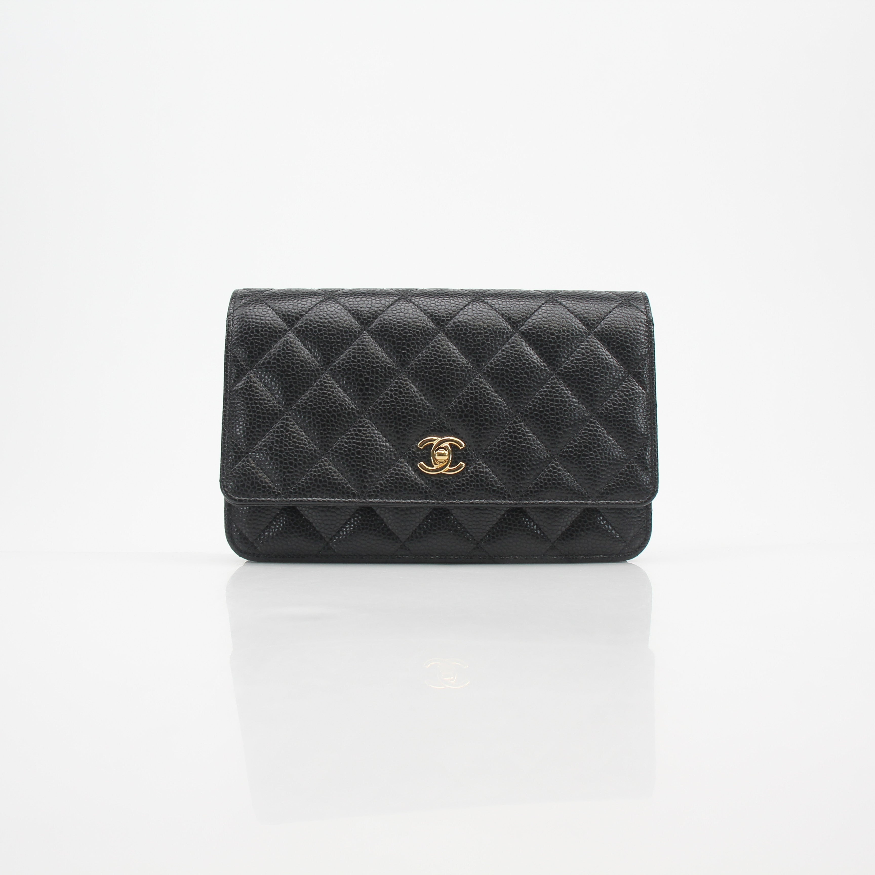 Chanel Caviar Quilted Wallet on Chain Crossbody Bag