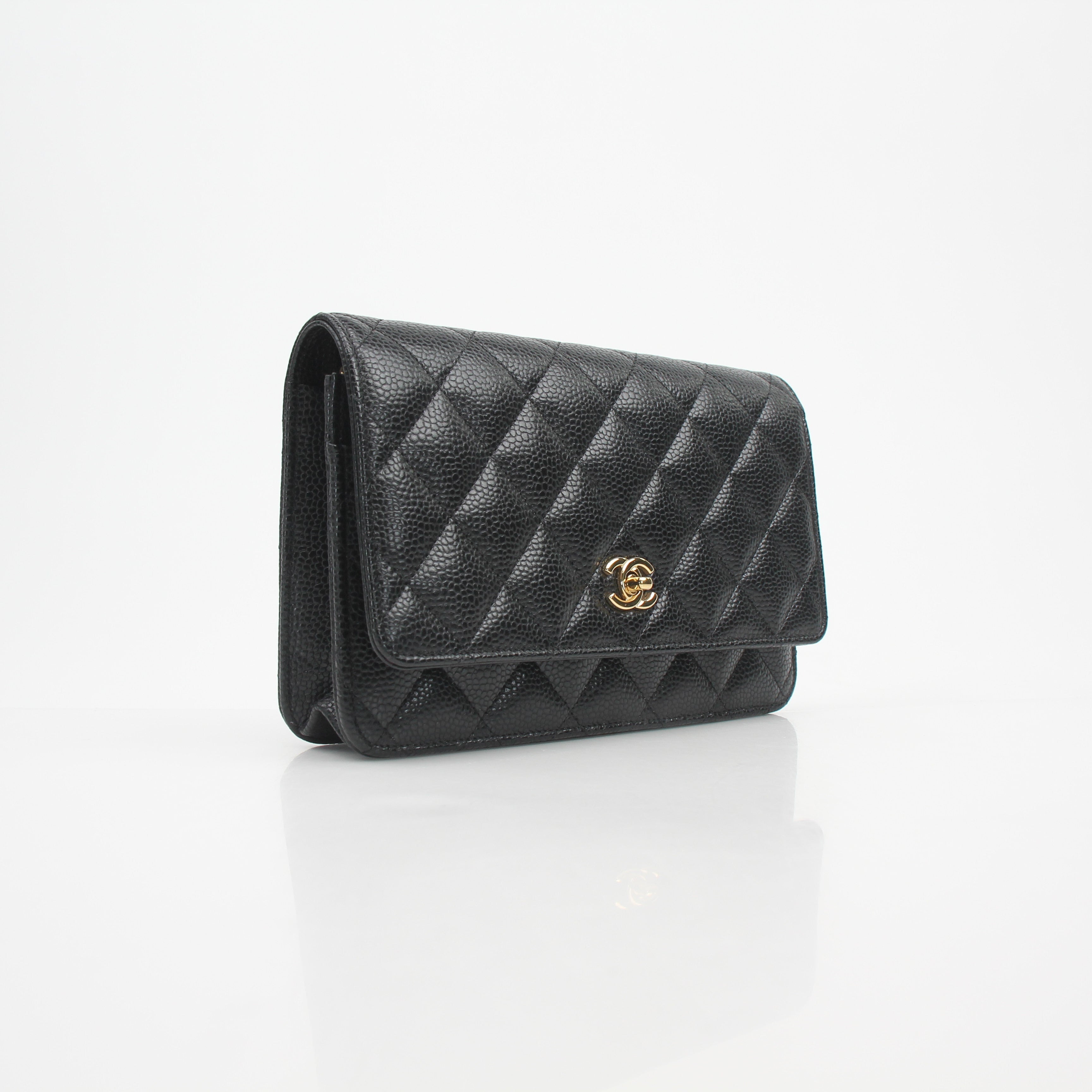 Chanel Caviar Quilted Wallet on Chain Crossbody Bag