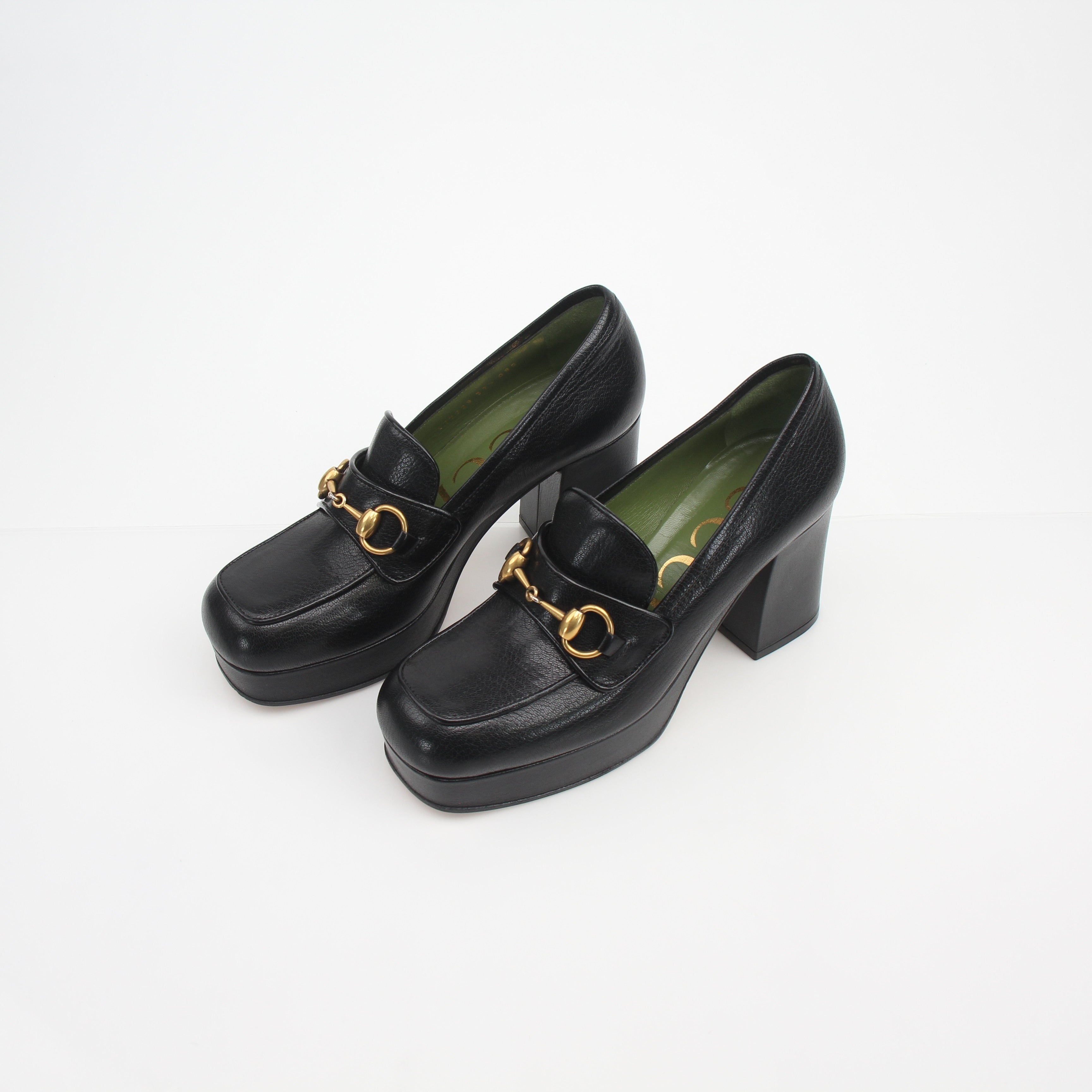 Gucci Women's Houdan Horsebit Platform Loafer Pumps