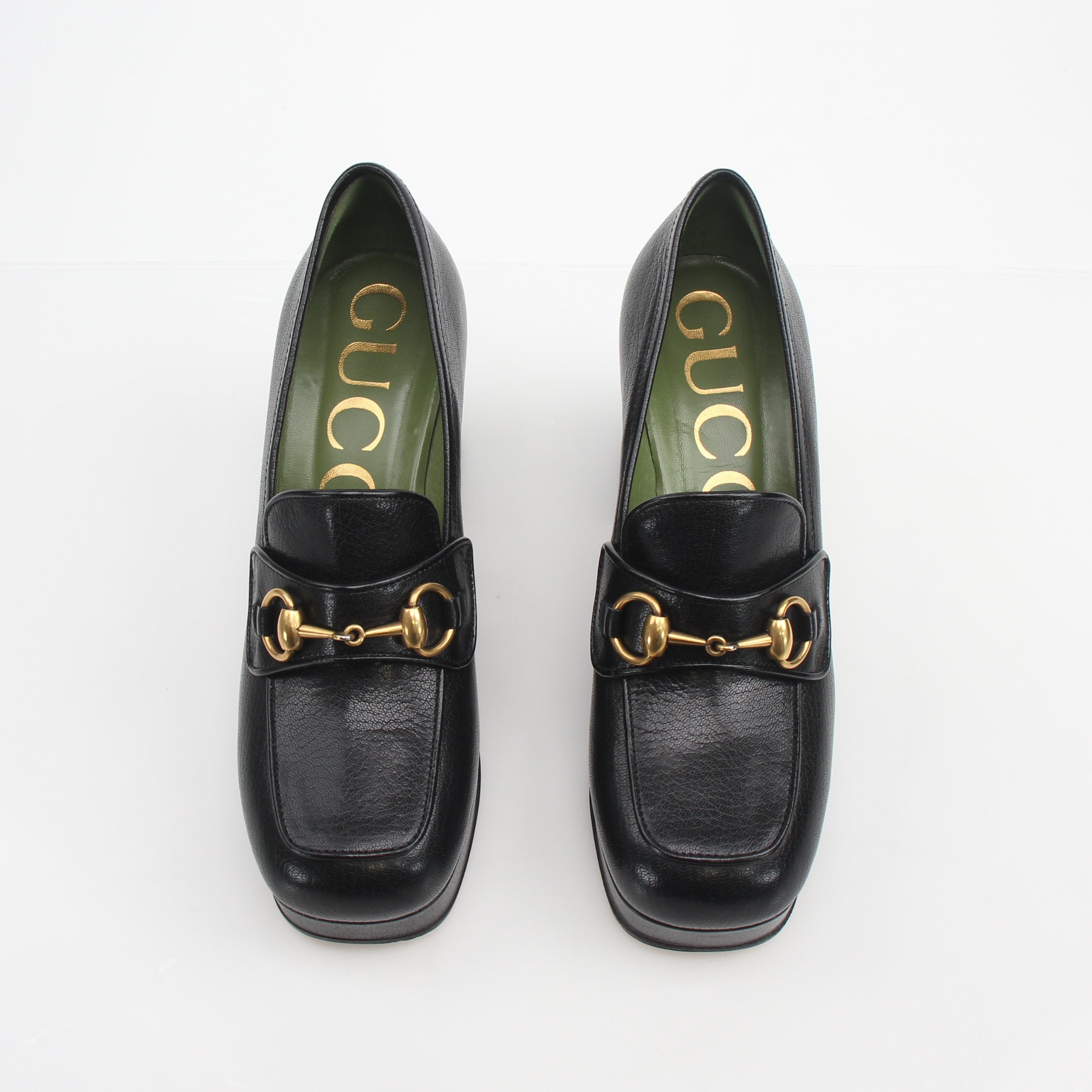 Gucci Women's Houdan Horsebit Platform Loafer Pumps