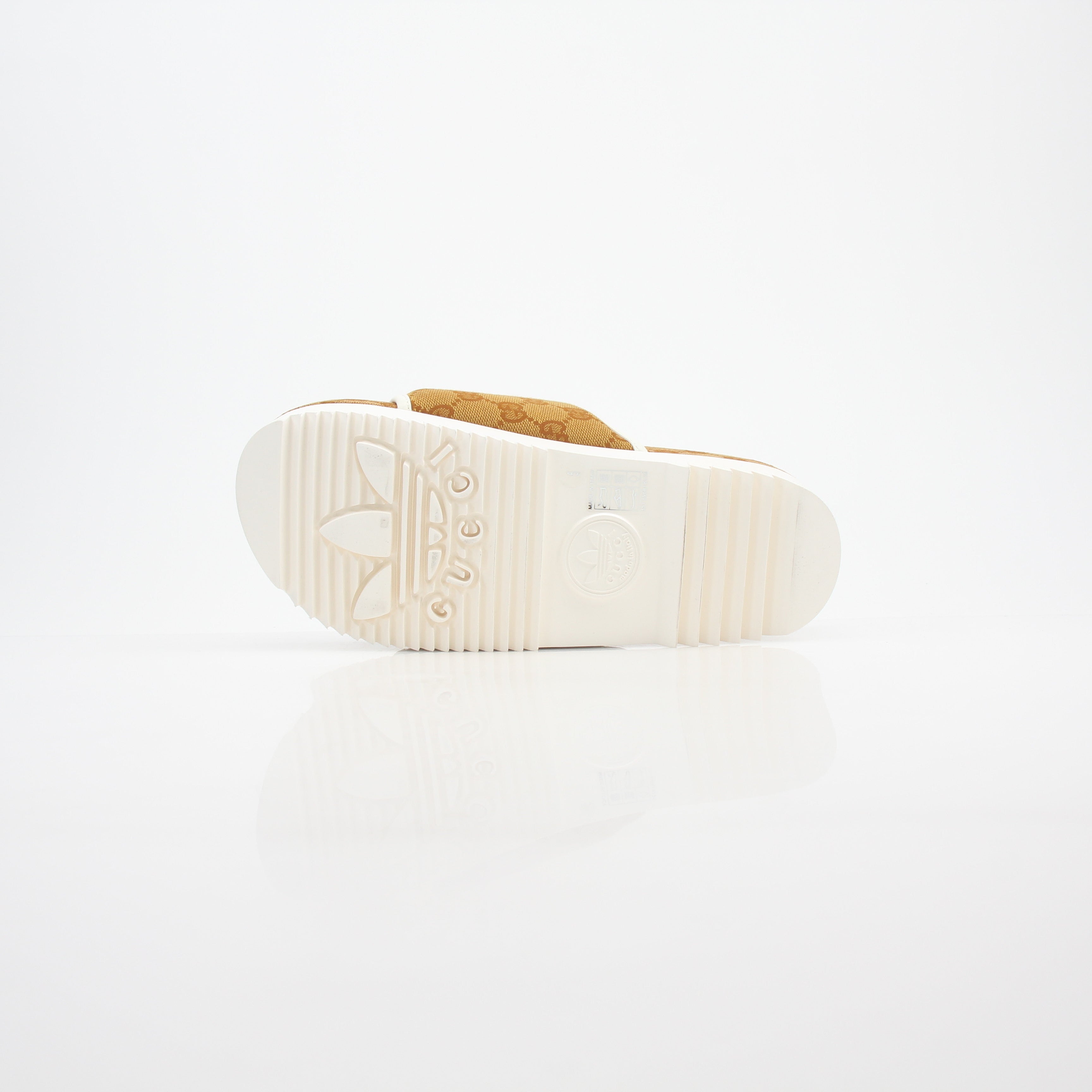 Gucci x Adidas GG Canvas Trefoil Platform Slide Sandals