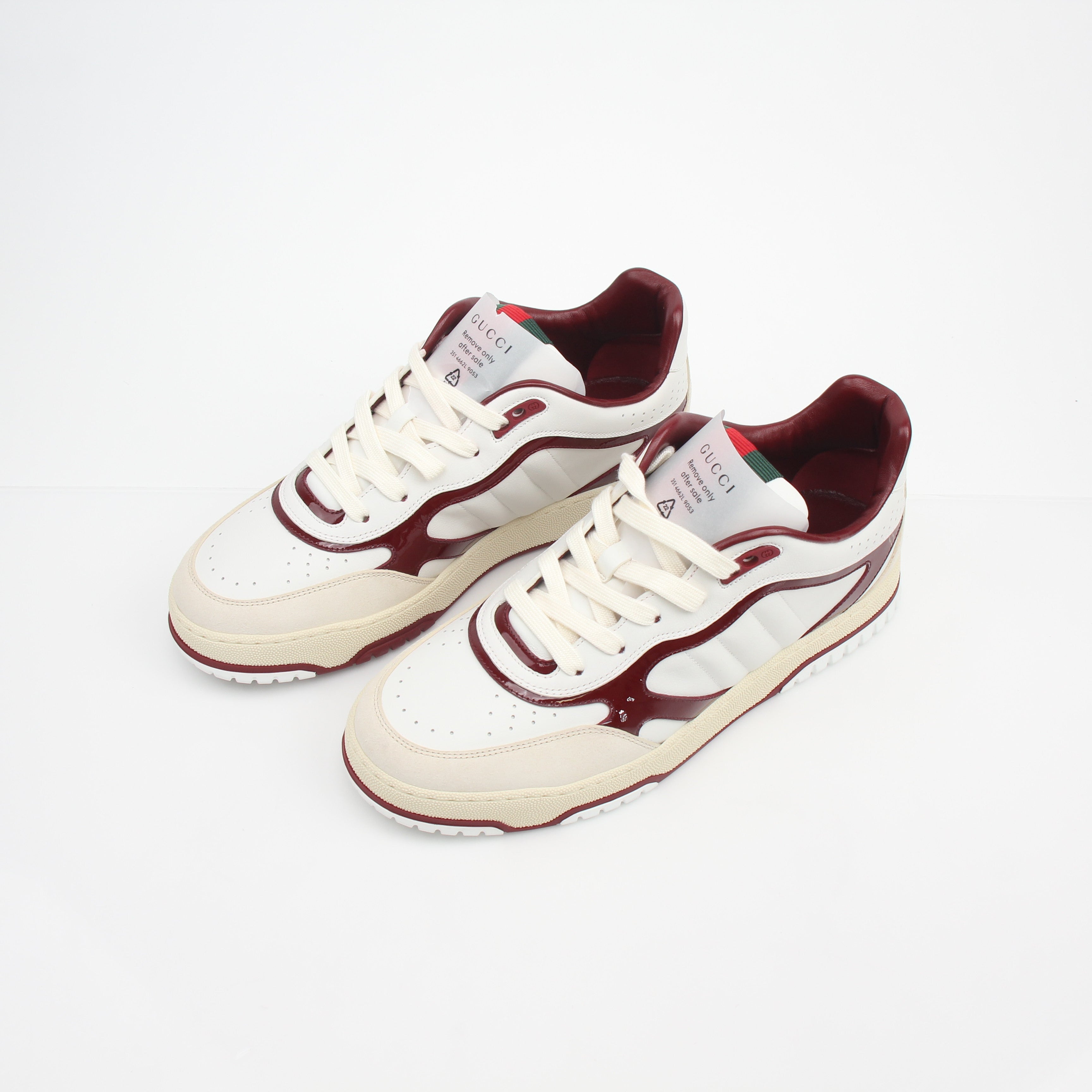 Gucci Men's Re-Web Low Top Leather Sneakers