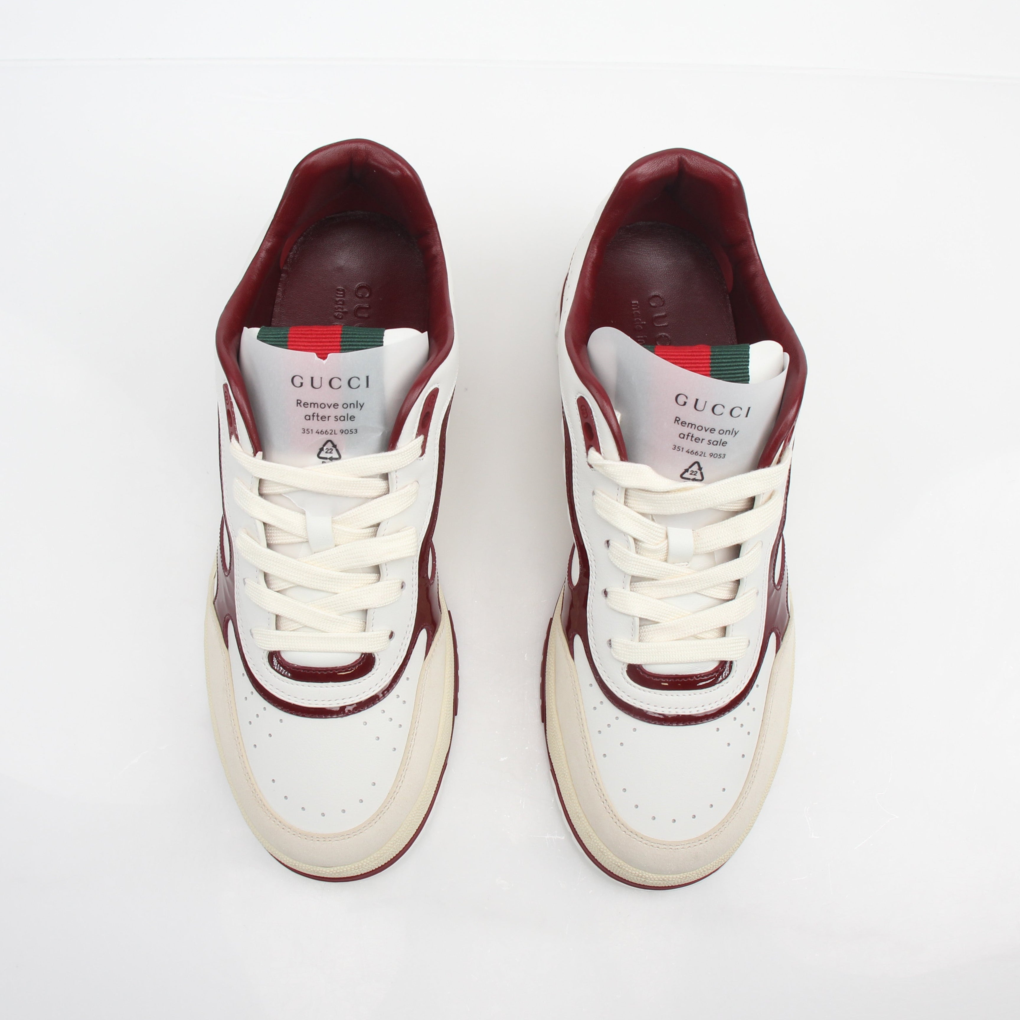 Gucci Men's Re-Web Low Top Leather Sneakers