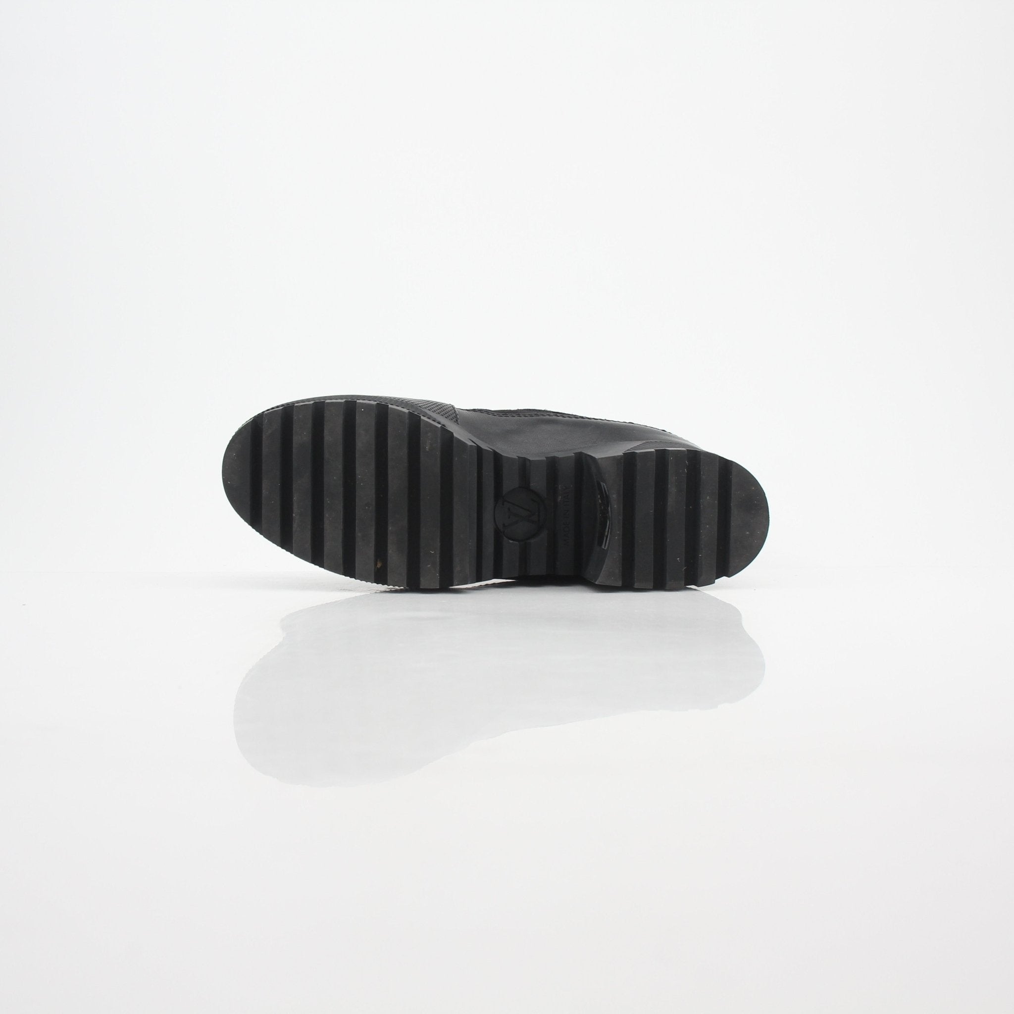 Louis Vuitton Women’s Monogram Velvet Laureate Platform Desert Boots, stylish shoes with velvet and monogram details.