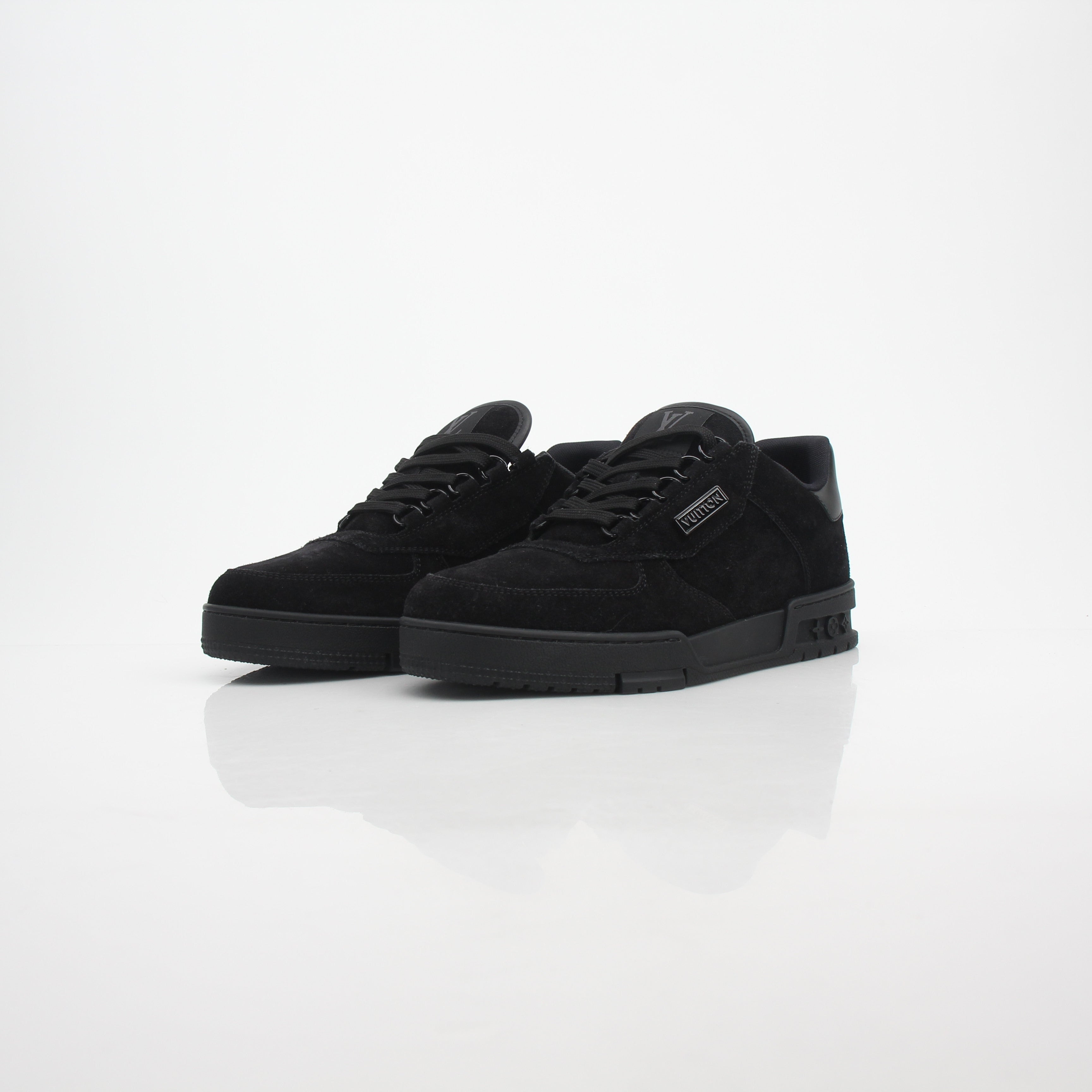 Louis Vuitton Men’s LV Trainer Black Suede Sneakers