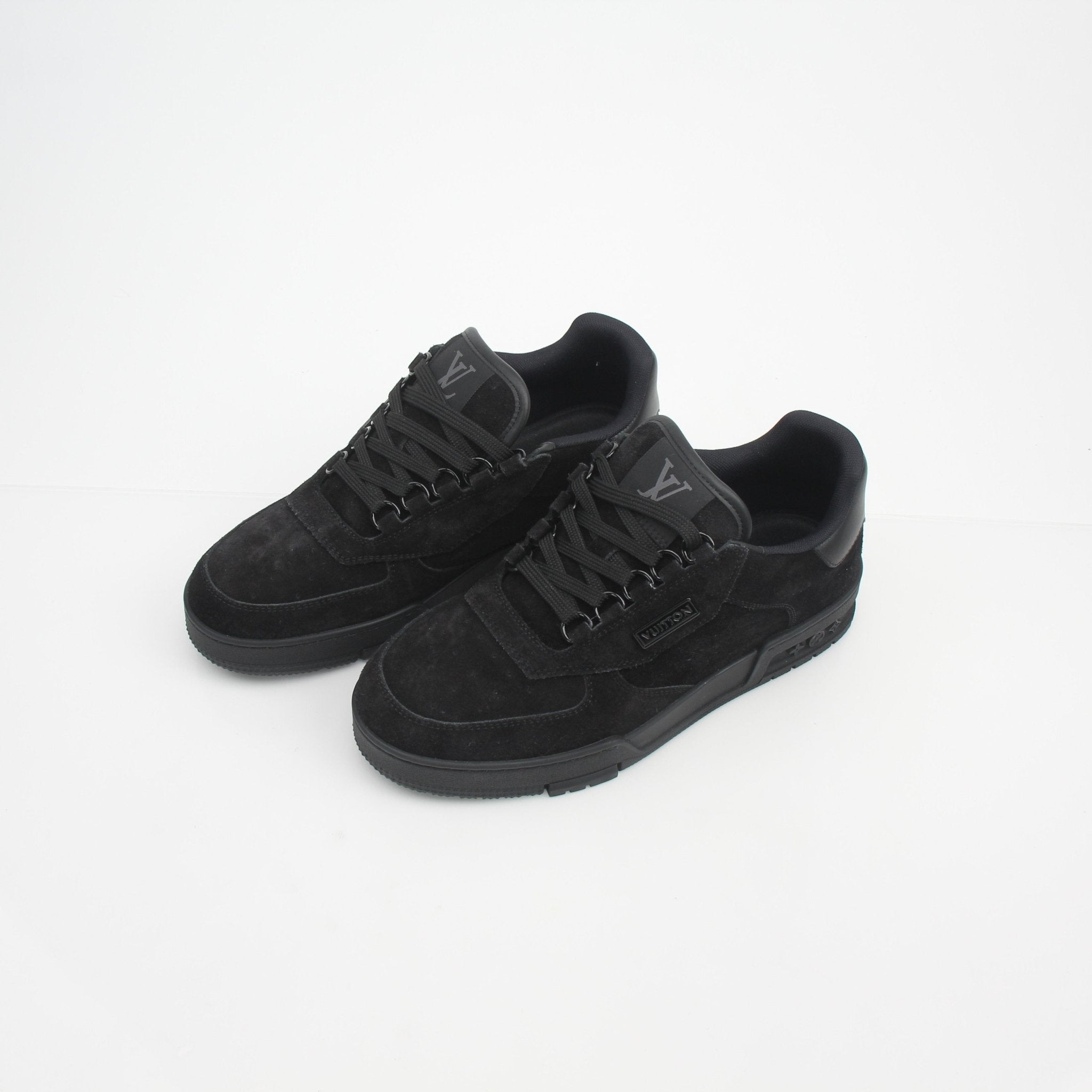 Louis Vuitton Men’s LV Trainer Black Suede Sneakers