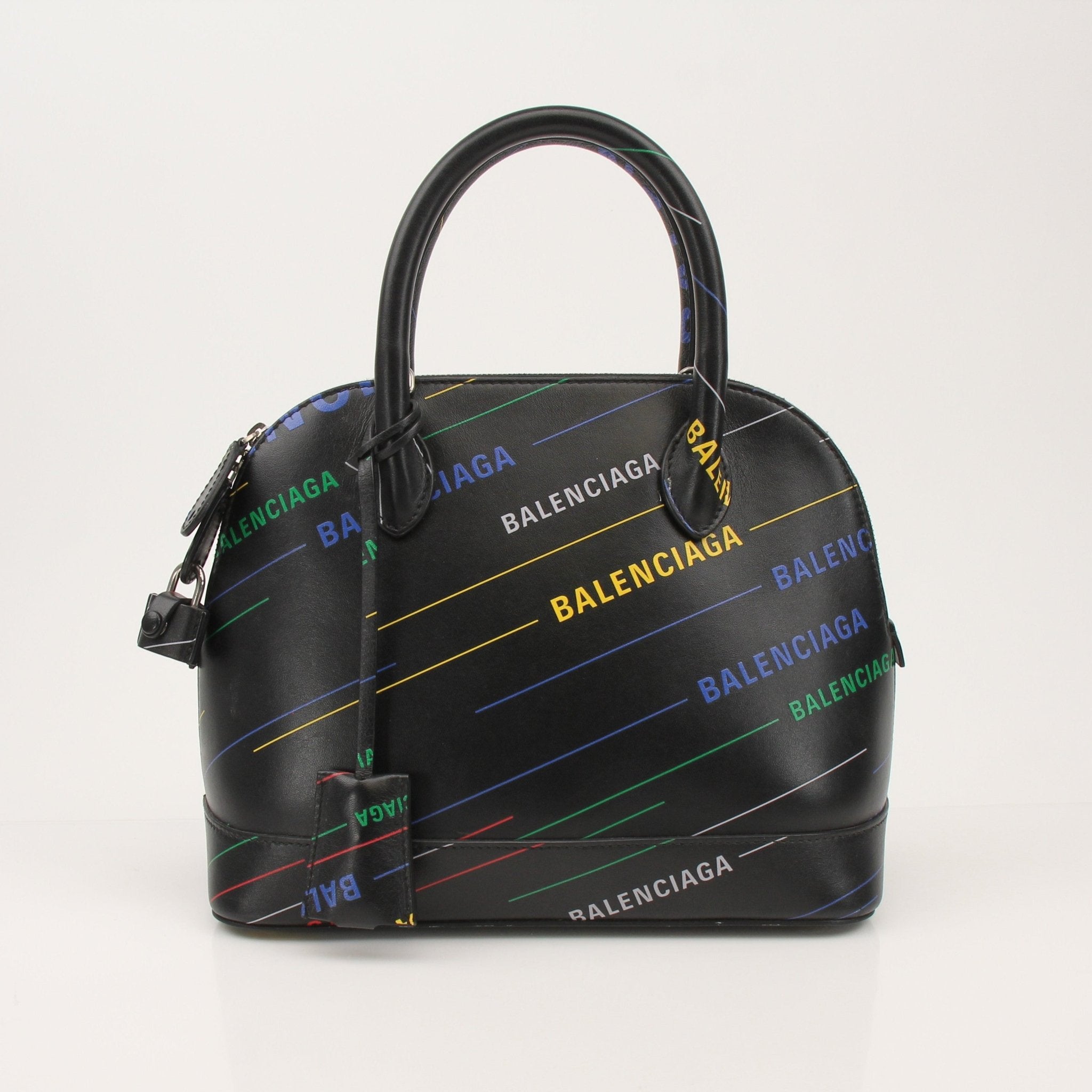 Gold & Beyond Balenciaga Ville Tote Bag, stylish handbag with sleek design, featuring top handles and spacious interior.