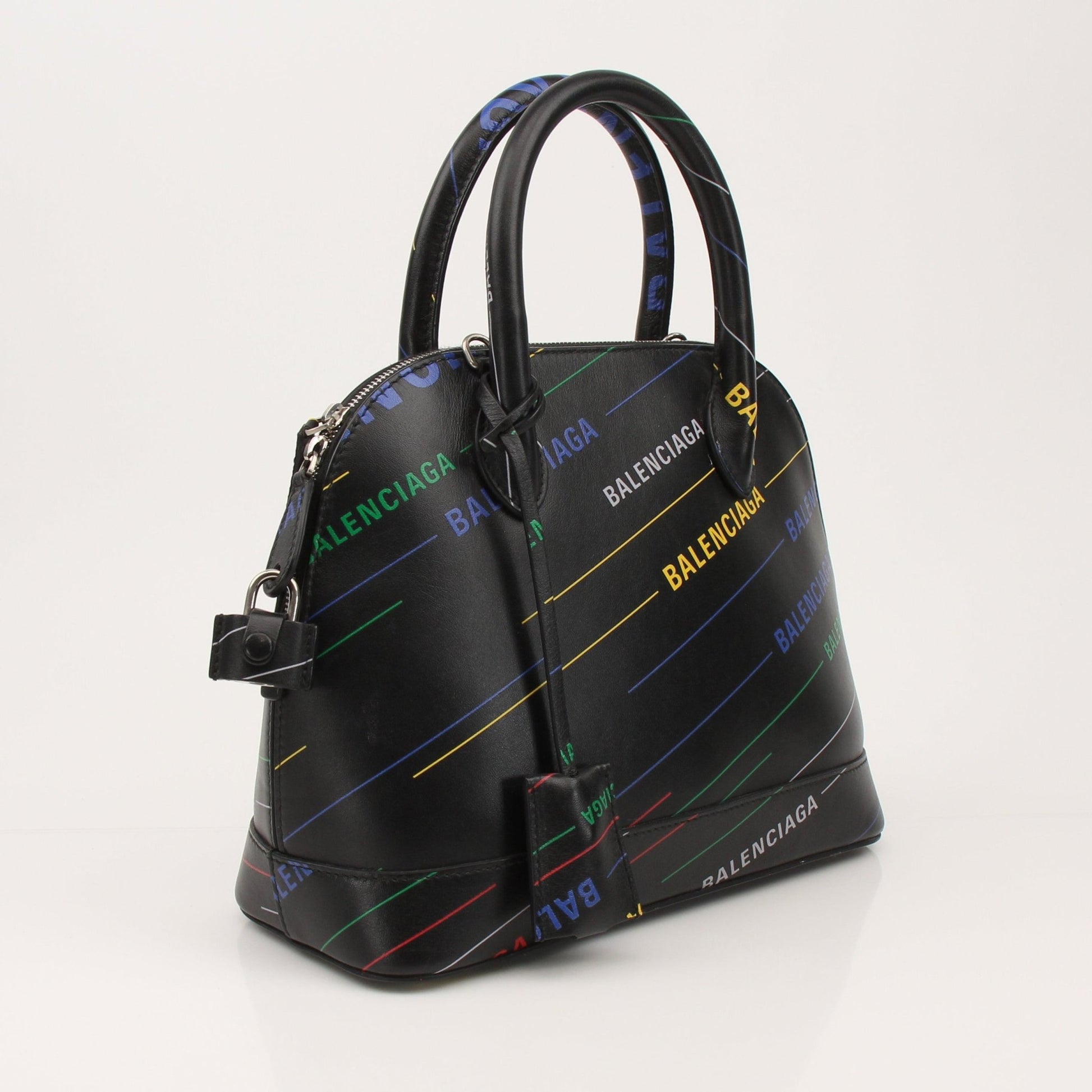 Gold & Beyond Balenciaga Ville tote handbag with structured design and top handles, stylish and spacious for everyday use.