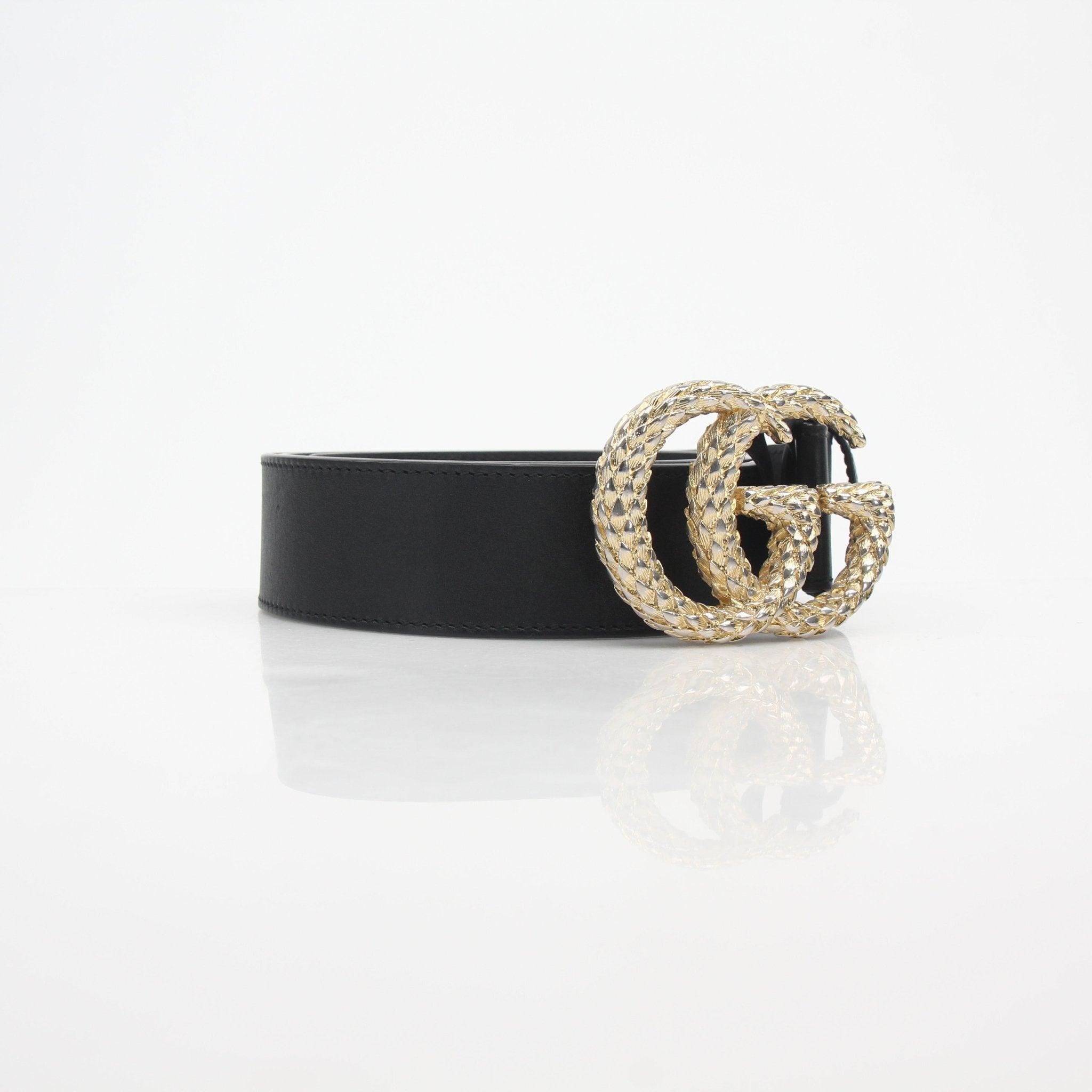 Gucci GG Marmont Scales Leather Belt Size 95/38