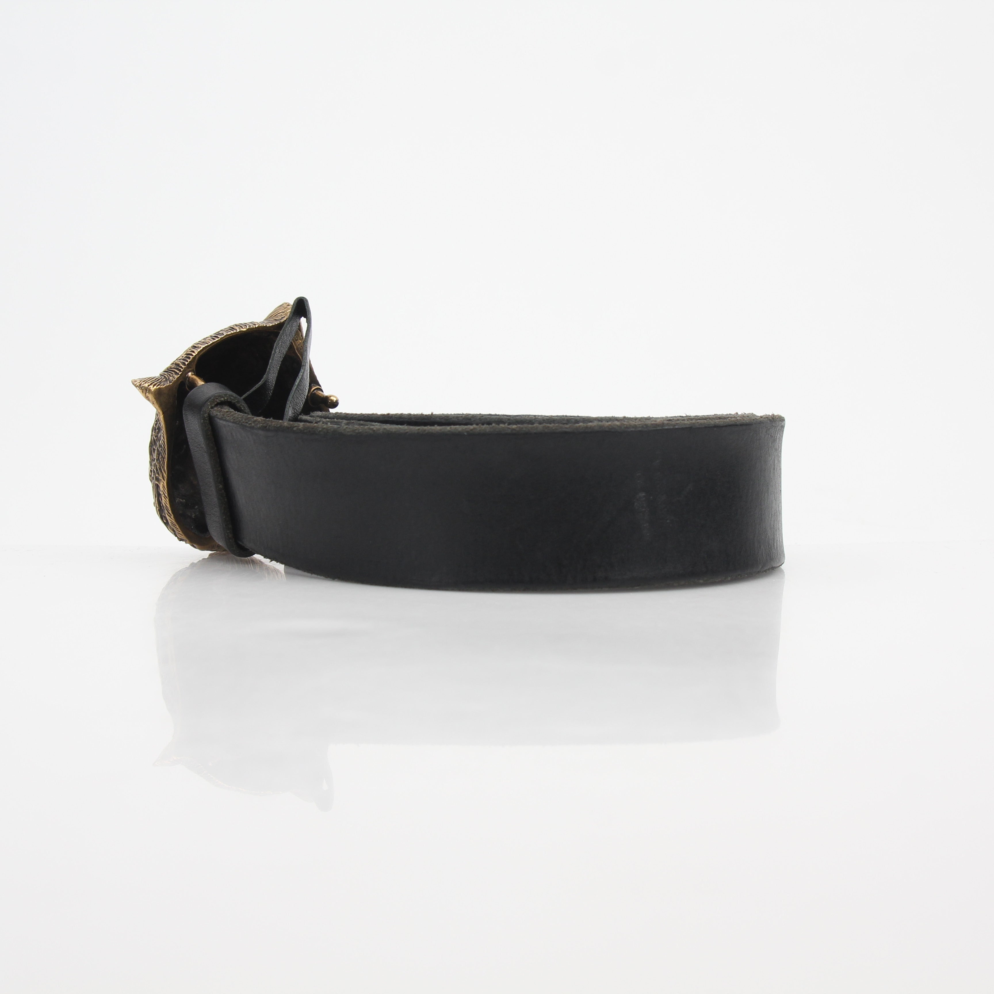 Gucci Feline Head Leather Belt 100/40