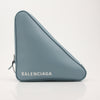 Gold & Beyond Balenciaga Triangle Pouch handbag with sleek design and distinctive logo, shown on a plain background.