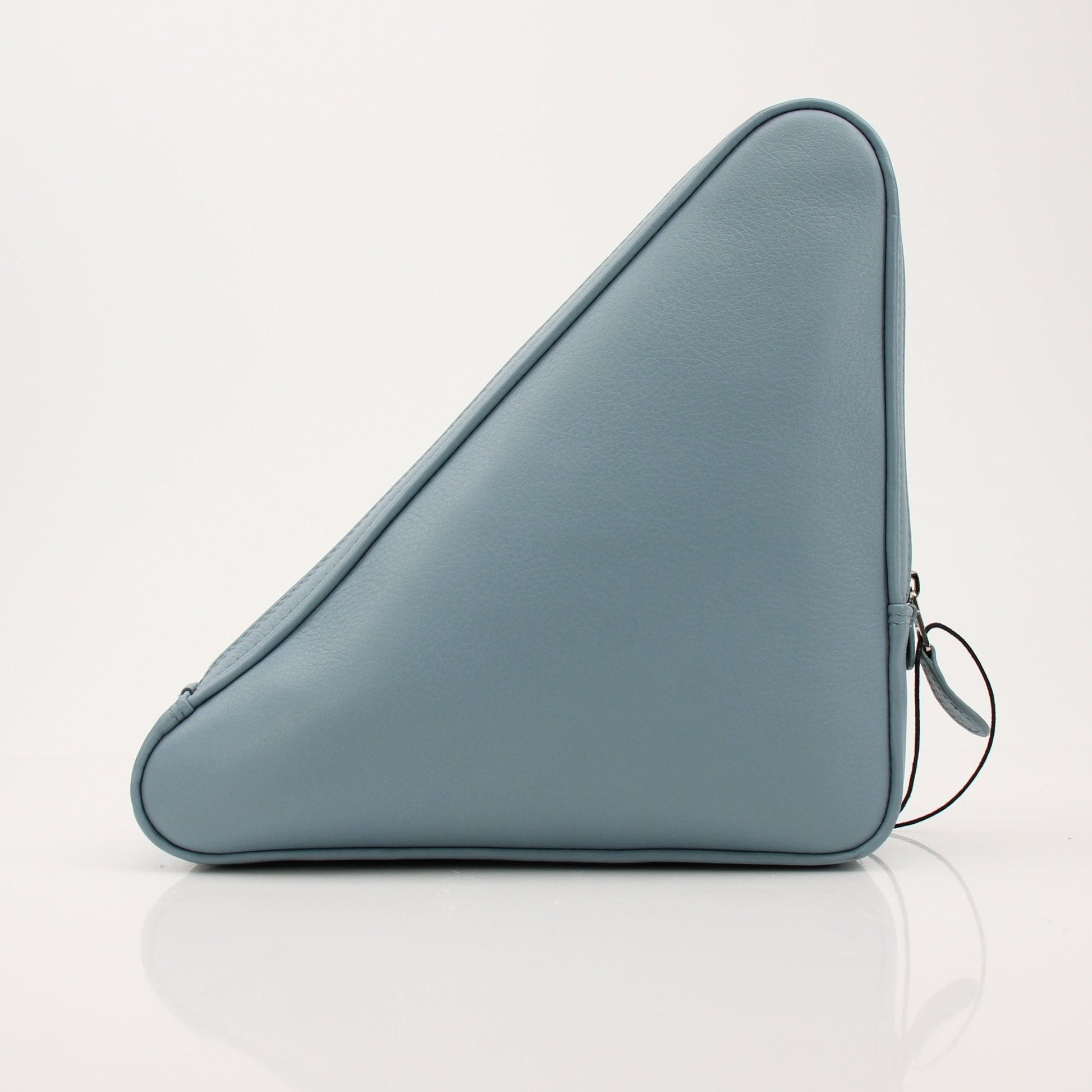 Gold & Beyond Balenciaga Triangle Pouch Handbag, sleek designer handbag with geometric triangle design and gold accents.