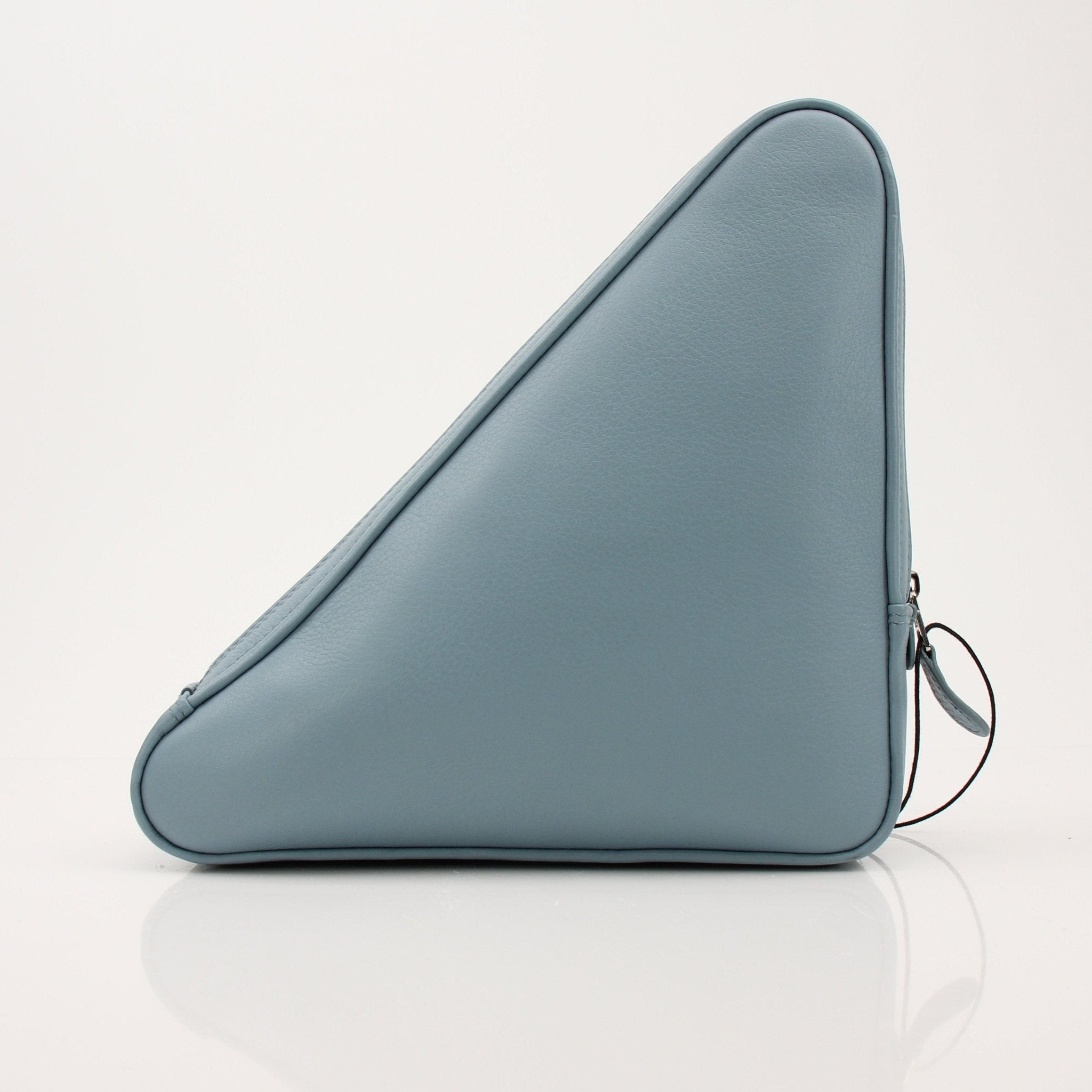 Gold & Beyond Balenciaga Triangle Pouch Handbag, sleek designer handbag with geometric triangle design and gold accents.