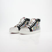 Christian Louboutin Louis Logo Orlato Spike High-Top Sneakers