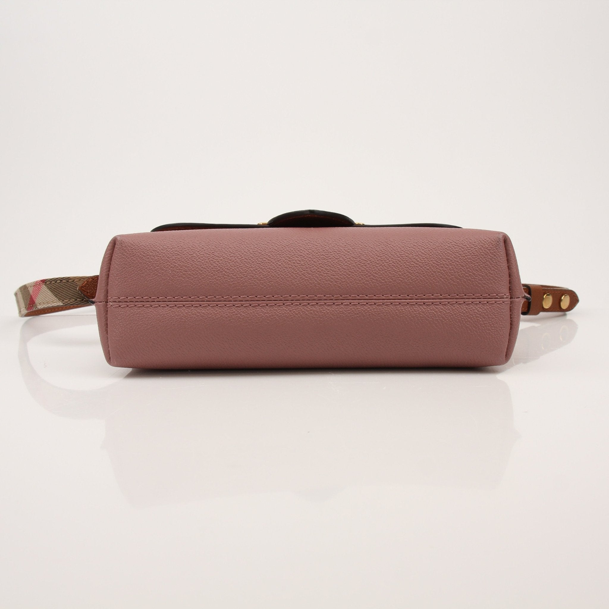 Gold & Beyond Burberry Buckle Crossbody Bag handbag with signature check pattern and adjustable strap, stylish and compact.