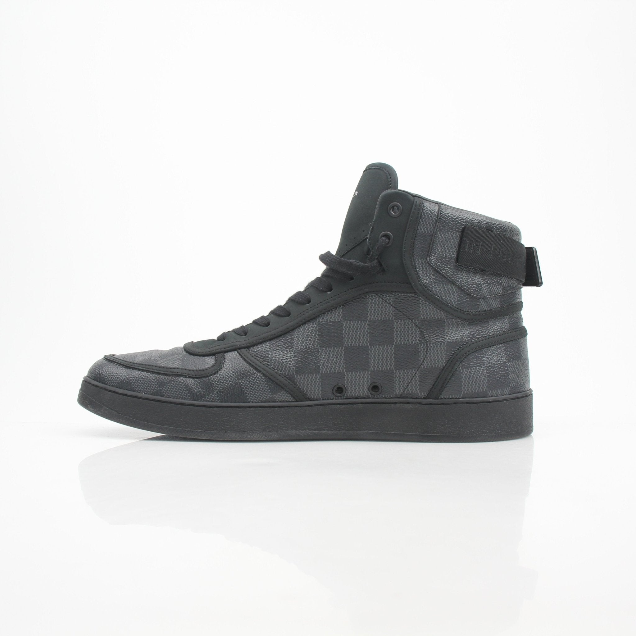 Louis Vuitton Men’s Damier Graphite Rivoli High-Top Sneakers