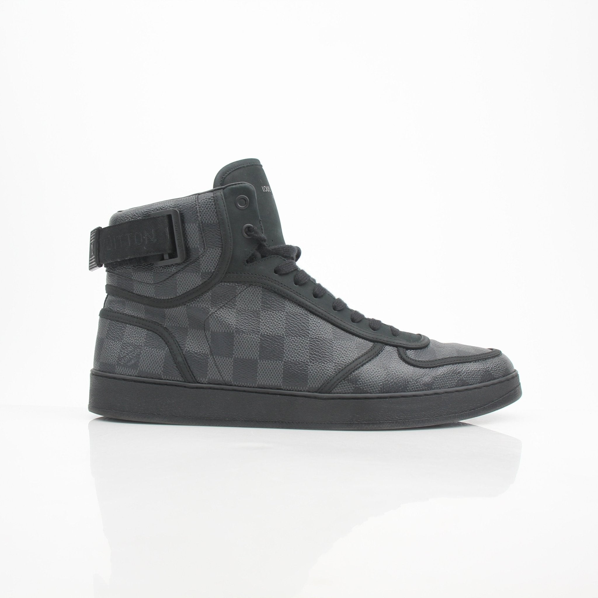 Louis Vuitton Men’s Damier Graphite Rivoli High-Top Sneakers