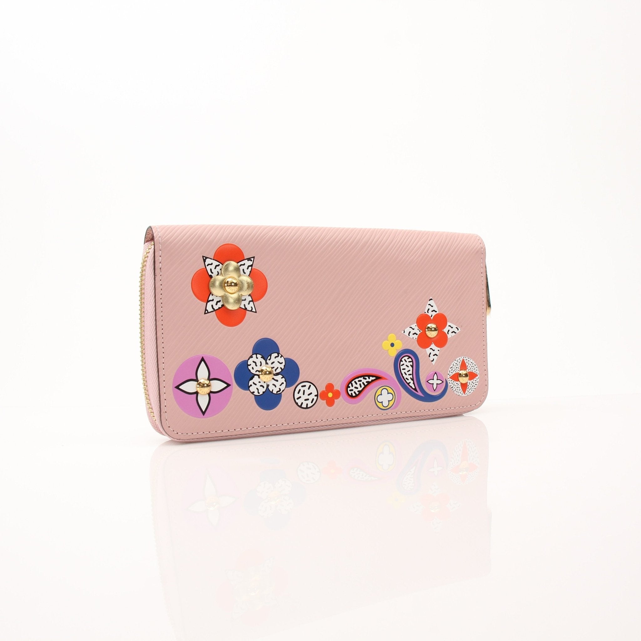 Louis Vuitton Pink Flower Zippy Wallet | Gold & Beyond