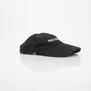 Balenciaga Black Logo Embroidered Baseball Cap
