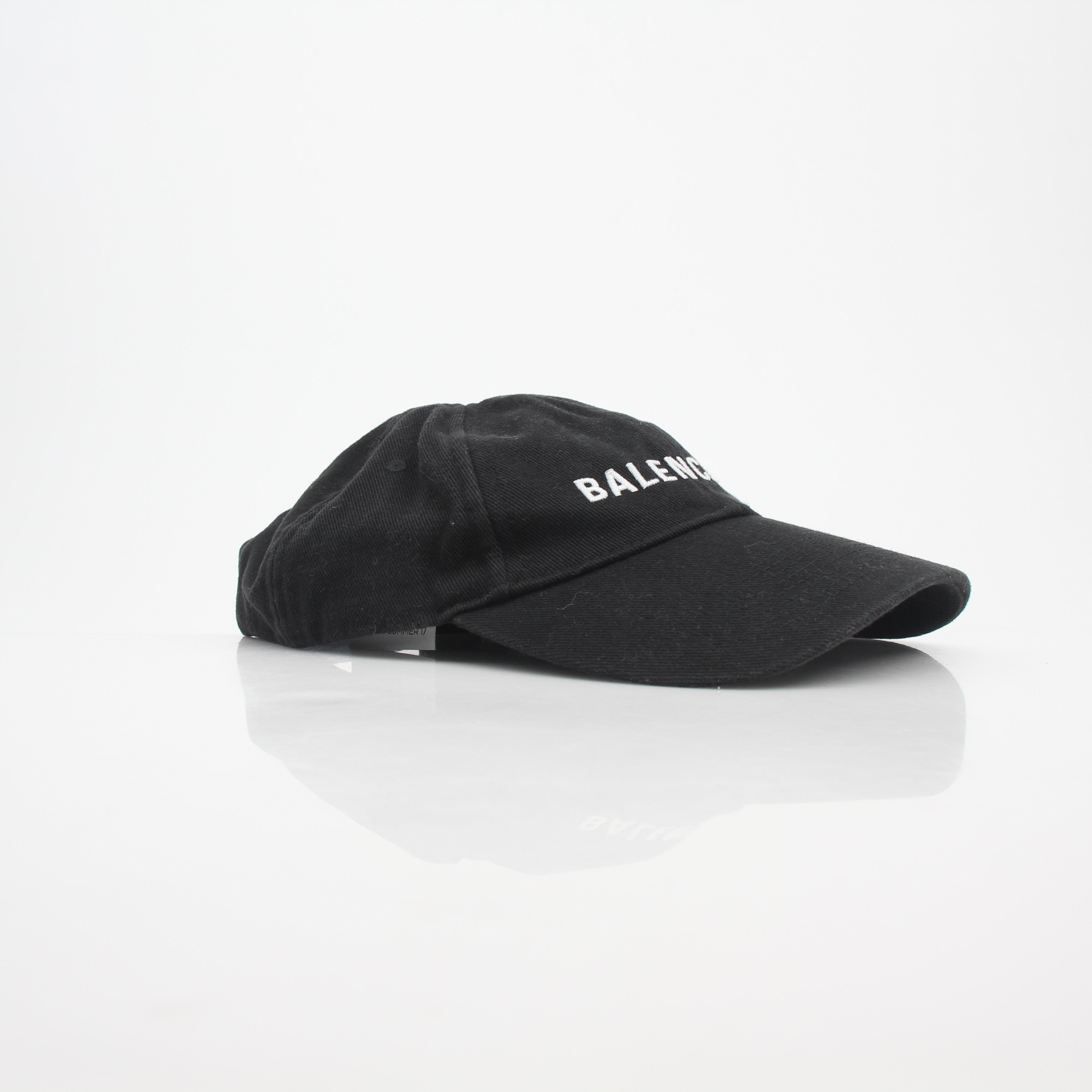 Balenciaga Black Logo Embroidered Baseball Cap