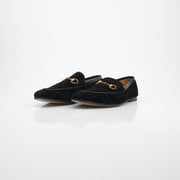 Gucci Black GG Velvet Jordaan Loafers
