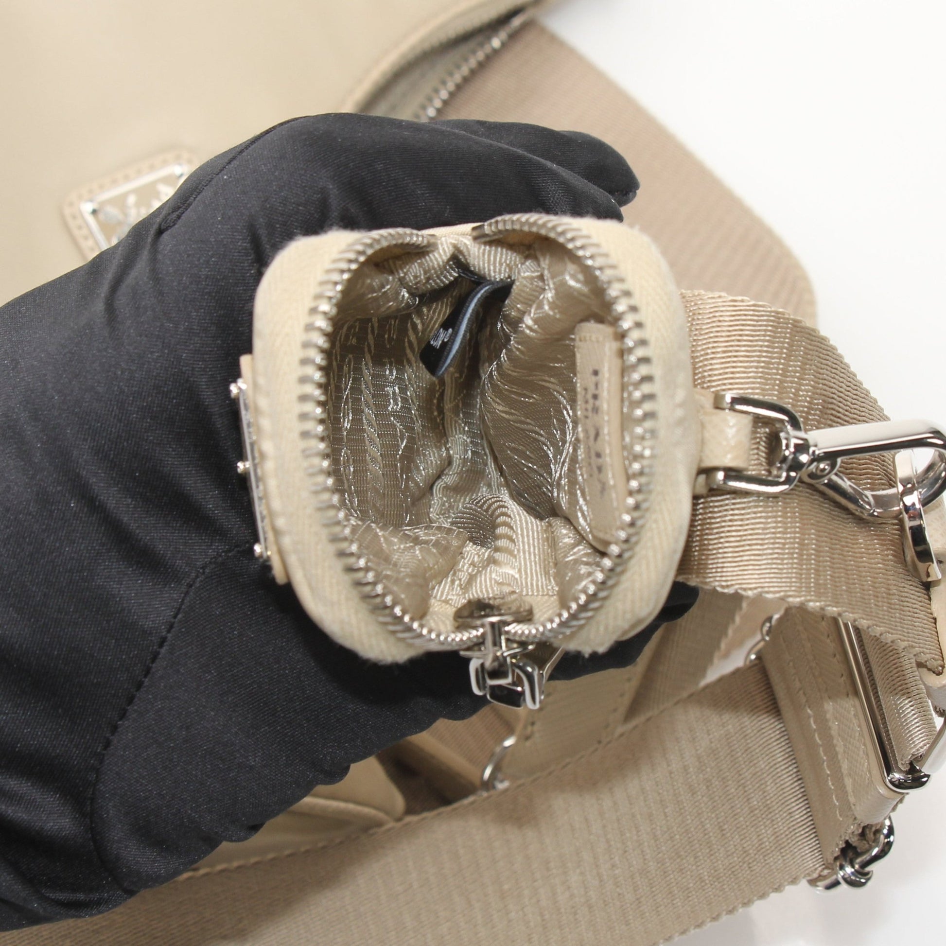 Prada Re-Edition 2005 Re-Nylon shoulder handbag with sleek design, featuring adjustable strap and Prada logo detail.