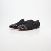 Christian Louboutin Black Spooky Spiked Flat Loafers