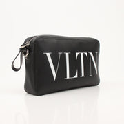 Gold & Beyond Valentino black crossbody handbag with sleek design and adjustable strap, stylish accessory for everyday wear.