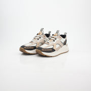 Burberry Beige Embossed Logo Panelled Sneakers