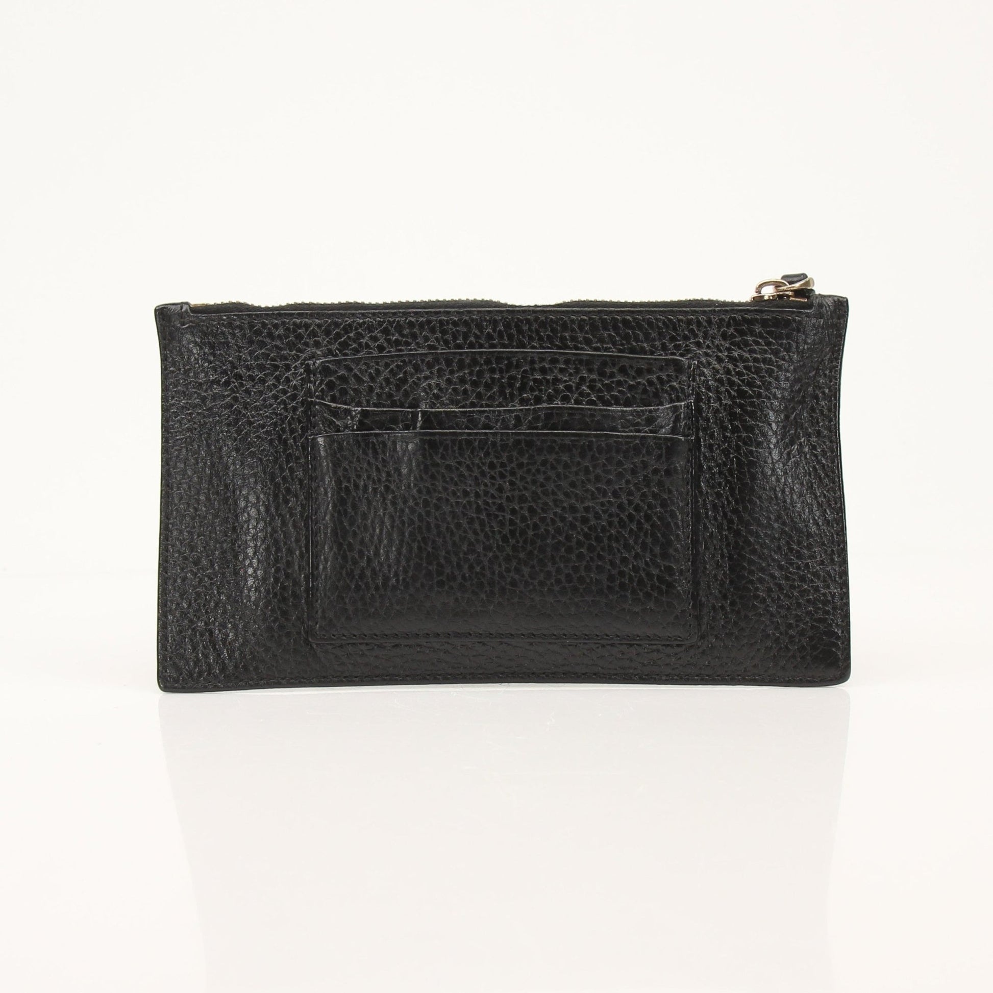Gold & Beyond Valentino Rockstud Spike Wallet showing black leather wallet with signature studded design and gold accents.