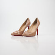 Christian Louboutin Nude Pigalle 100 Patent Leather Pumps