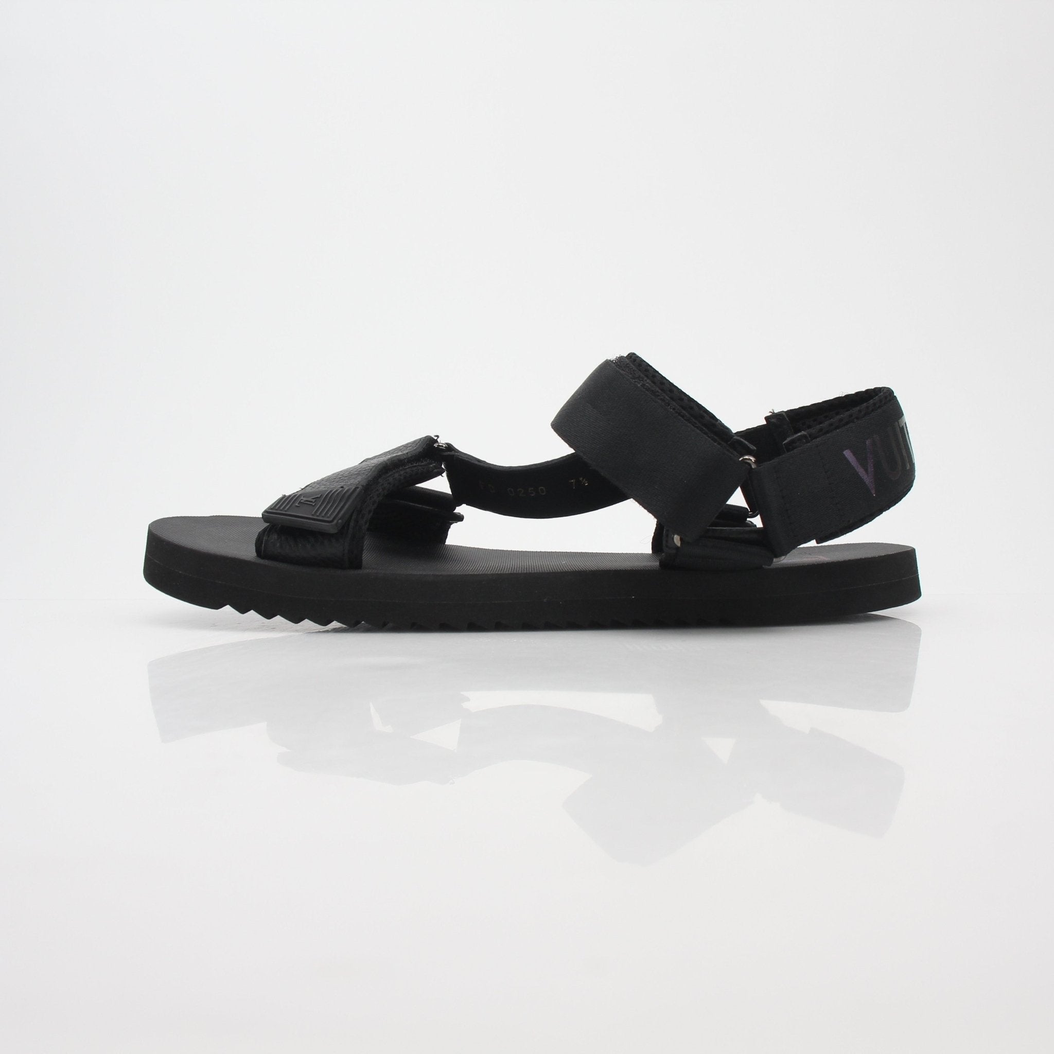 Louis Vuitton Black Panama Line Sandals