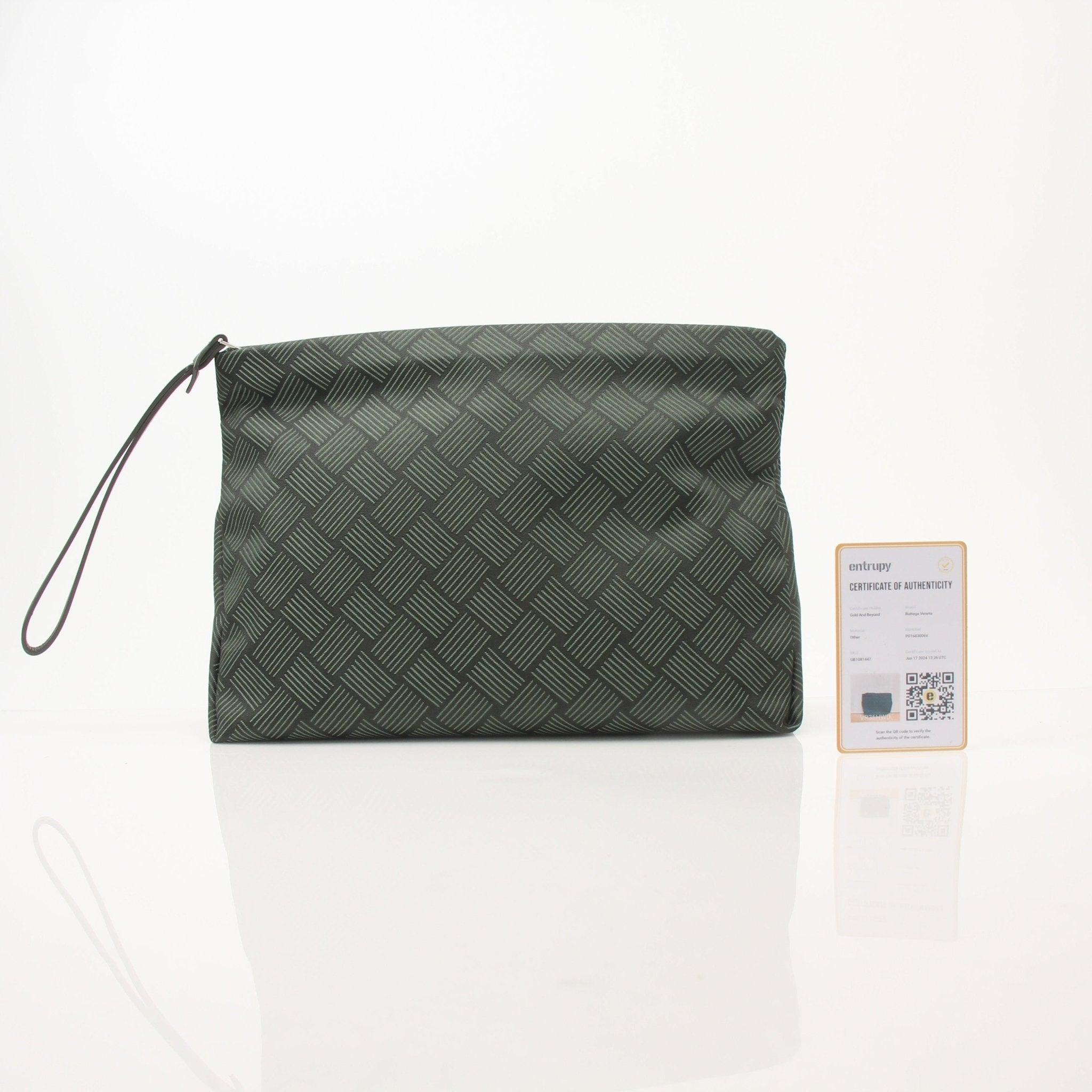 Gold & Beyond Bottega Veneta mini pouch handbag with woven leather design, compact and stylish for everyday use.