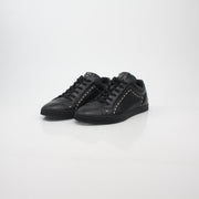 Fendi Black Studded Leather City Sneakers