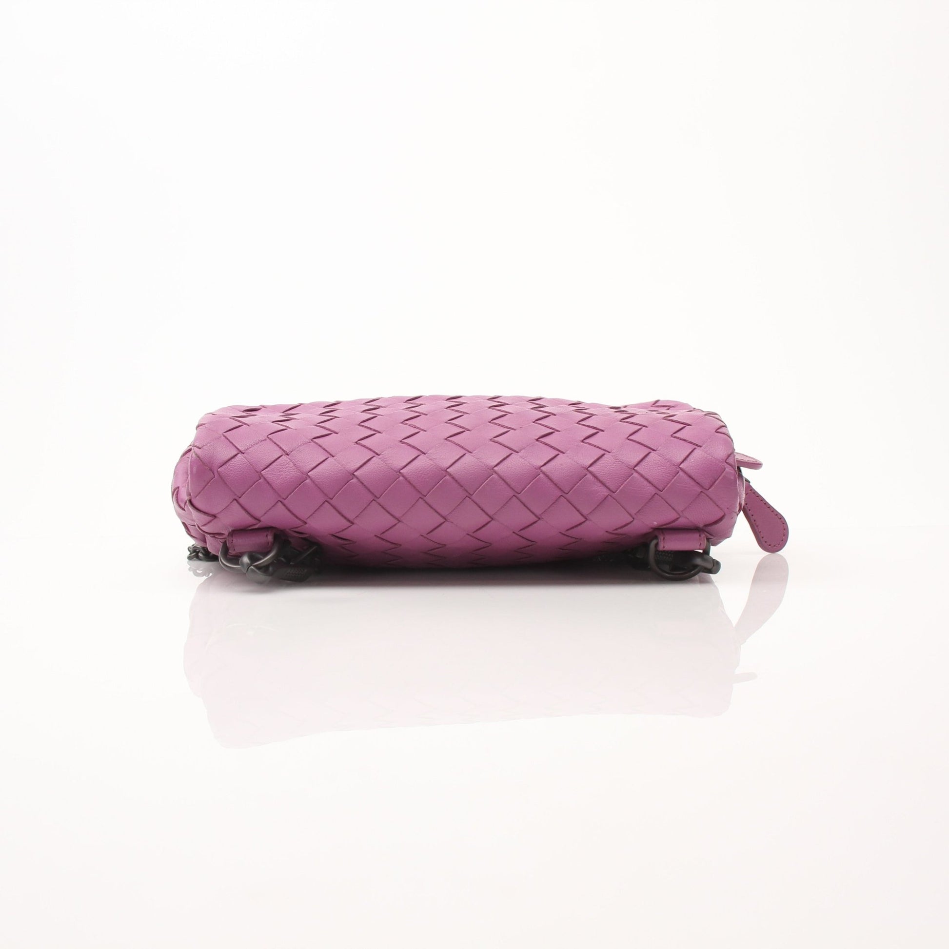 Gold & Beyond Bottega Veneta expandable chain flap handbag with leather and metal details, featuring a sleek, modern design.