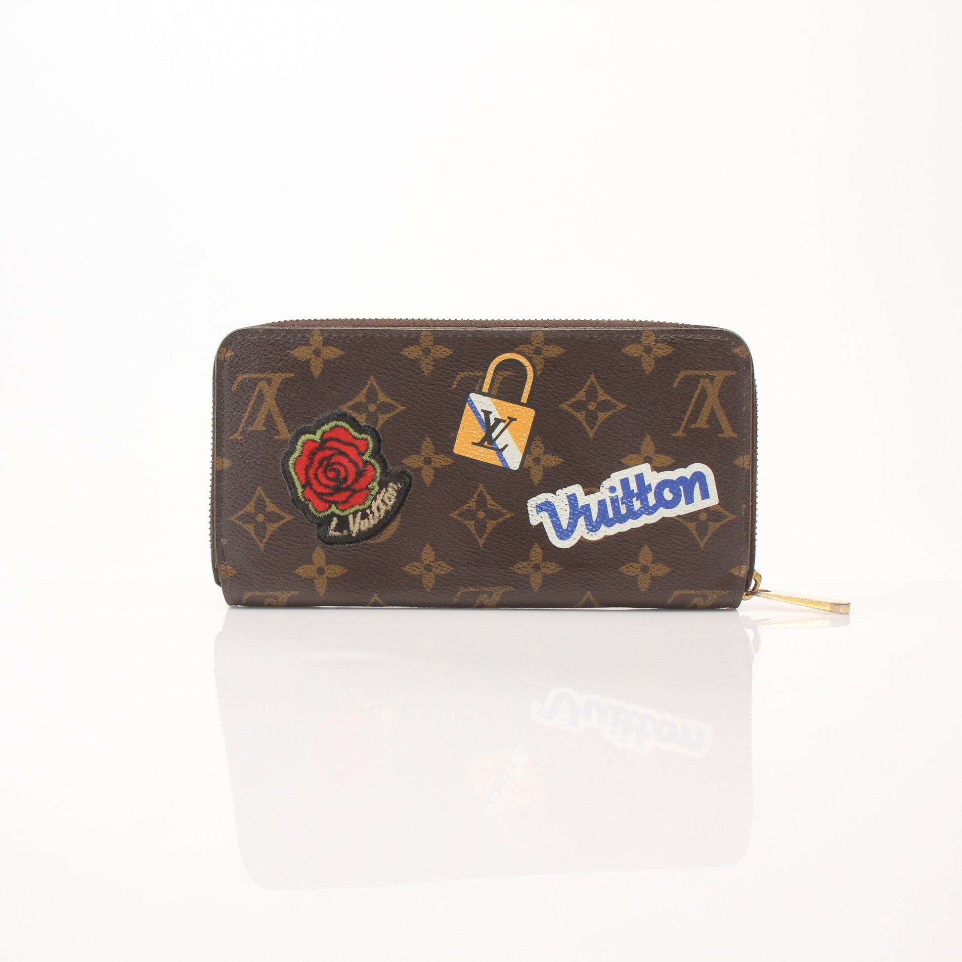 Louis Vuitton LV Stories Zippy Wallet by Gold & Beyond showing the stylish gold and brown leather wallet with multiple card slots.