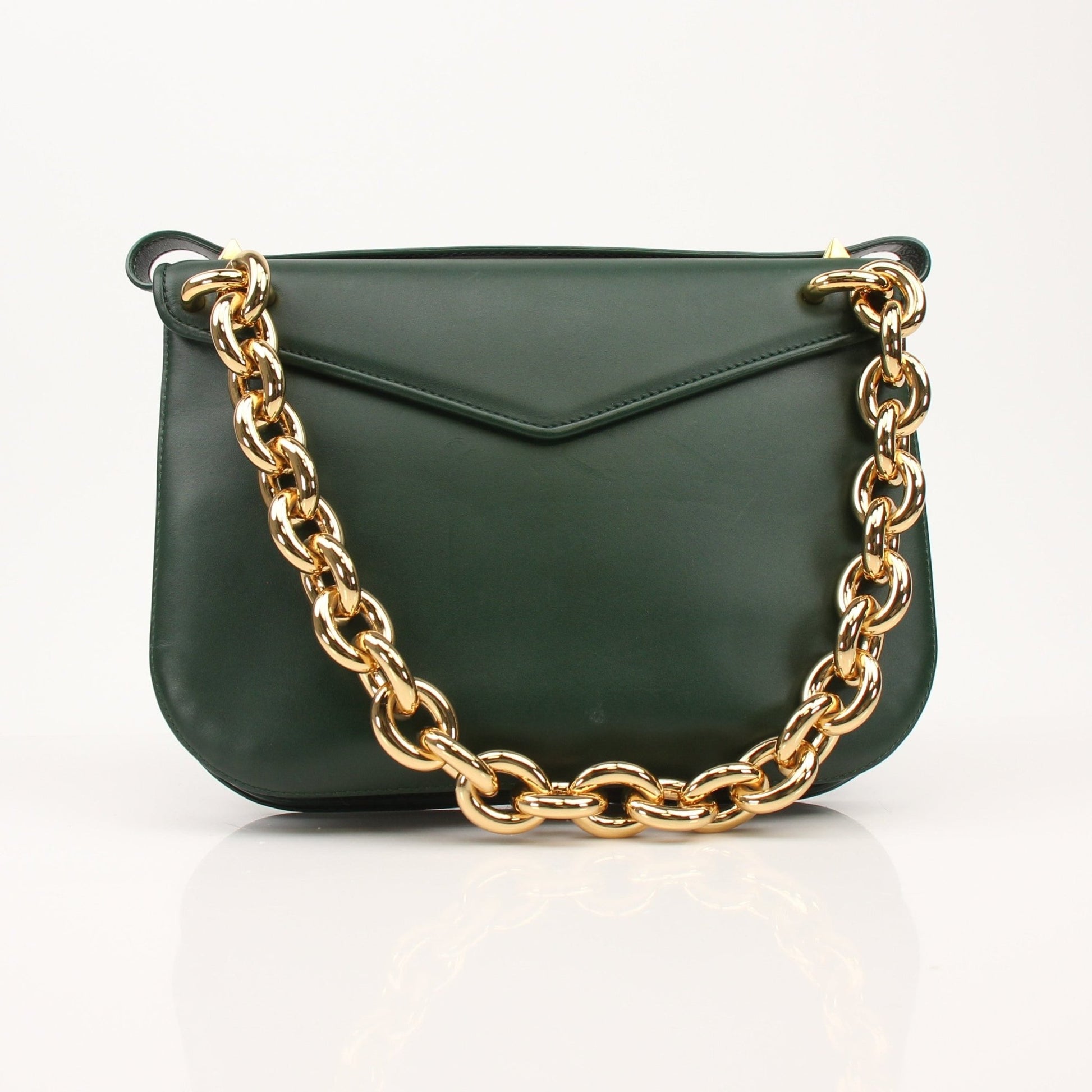 Gold & Beyond Bottega Veneta Mountain Envelope handbag with sleek design and textured leather, showcasing the elegant envelope style.